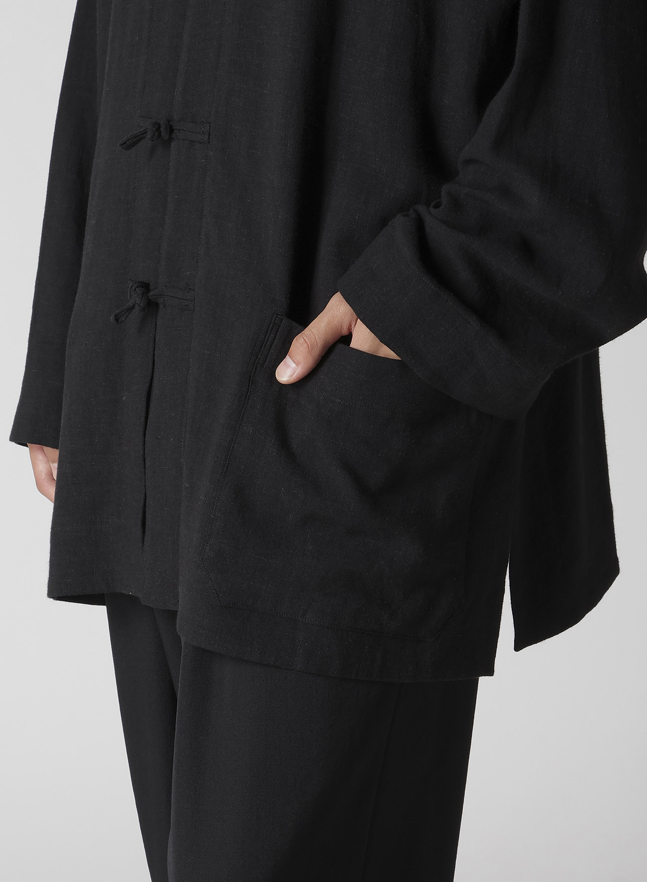 RY/LI CLOTH CHINA BUTTON STAND COLLAR SHIRT