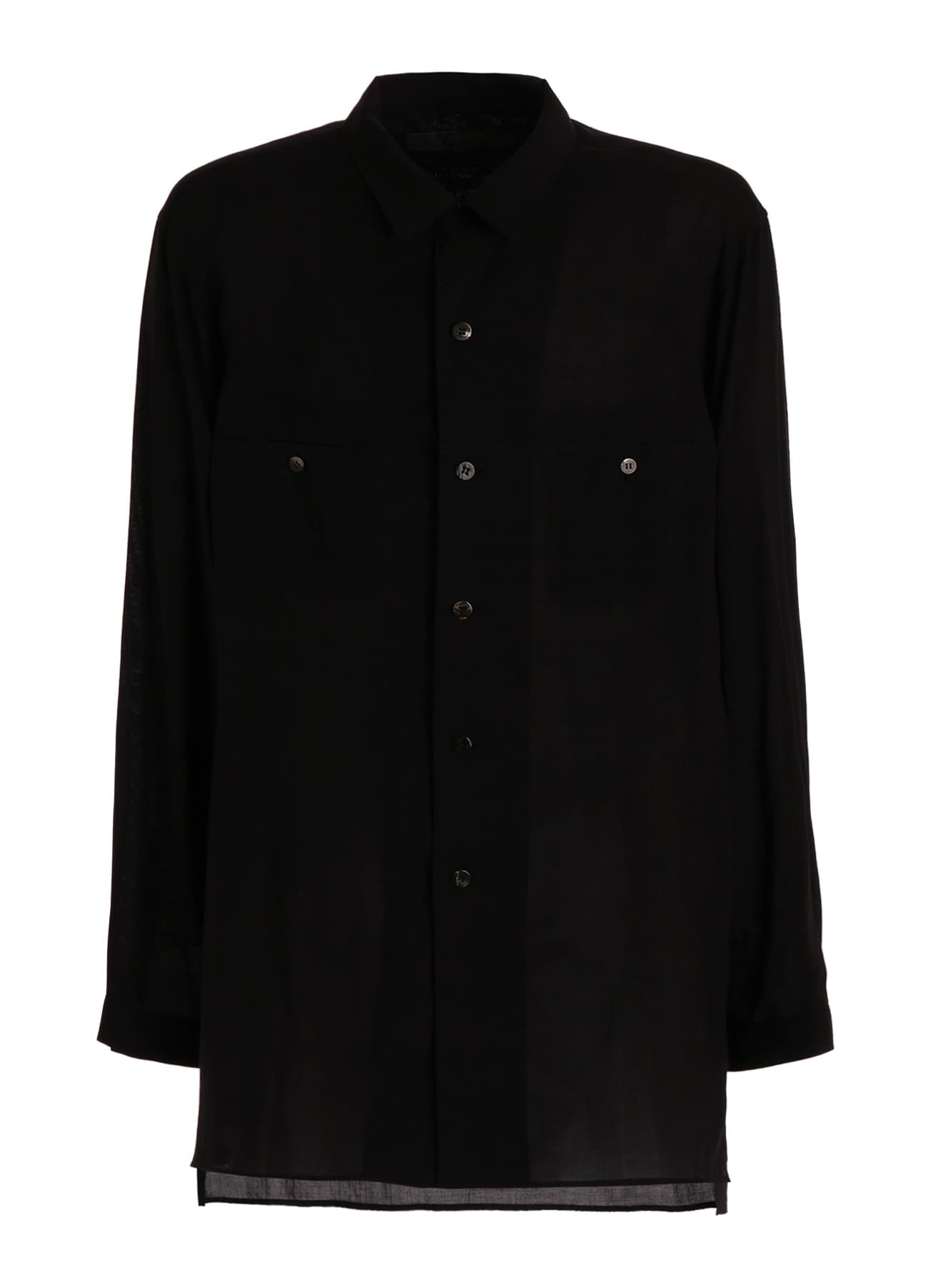 【PIECE UNIQUE】CELLULOSE LAWN OPEN-COLLAR SHIRT WITH HORIZON PANEL