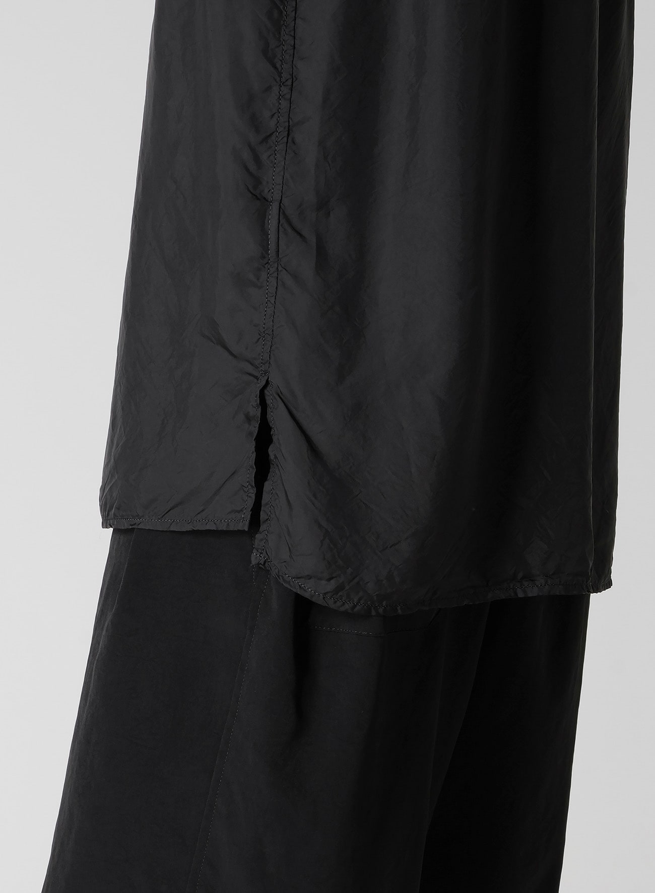 CHAIN STITCH OPEN-COLLAR SHORT SLEEVE SHIRT