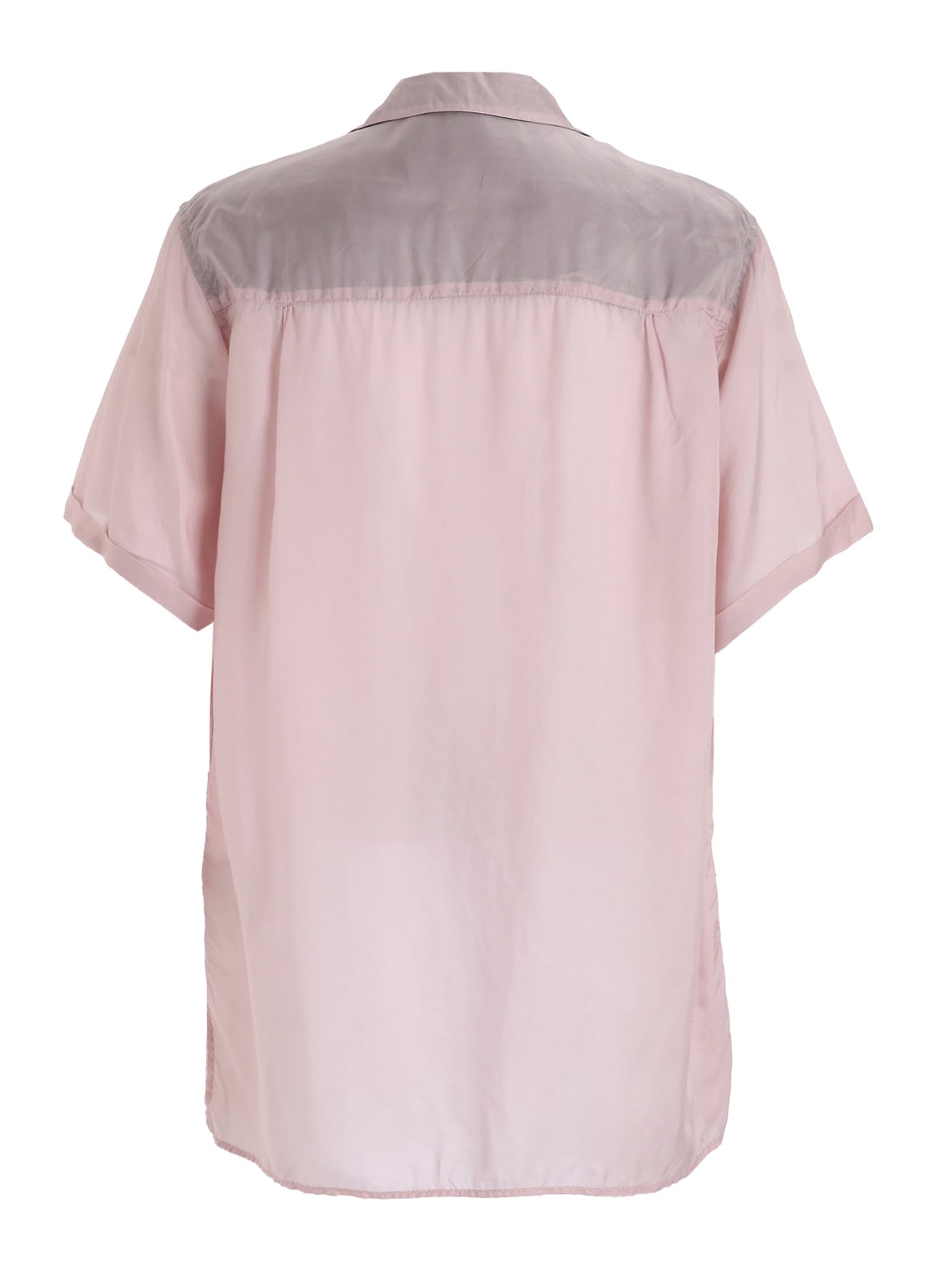 CHAIN STITCH OPEN-COLLAR SHORT SLEEVE SHIRT