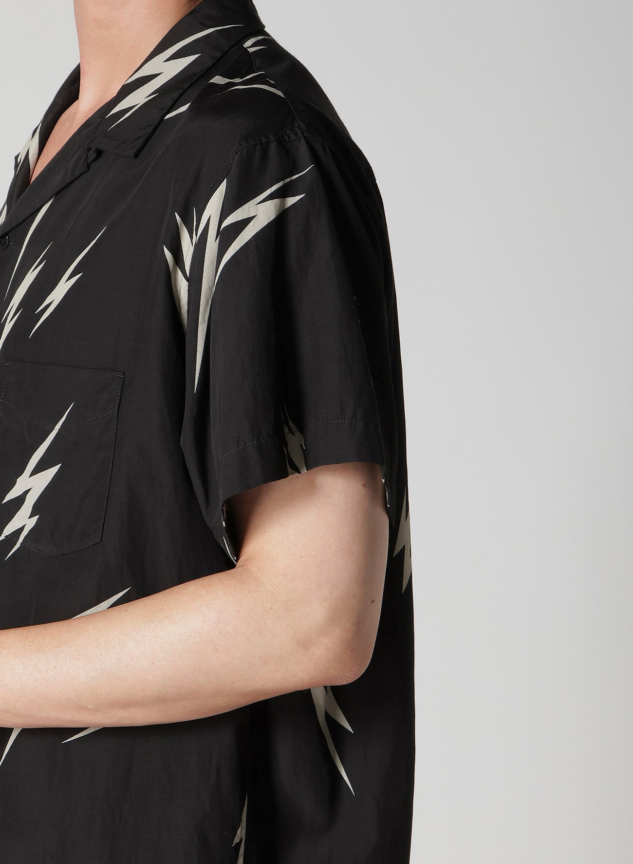 【Y's for men × MASSES】THUNDER BLEACH DYED SHORT SLEEVE SHIRT