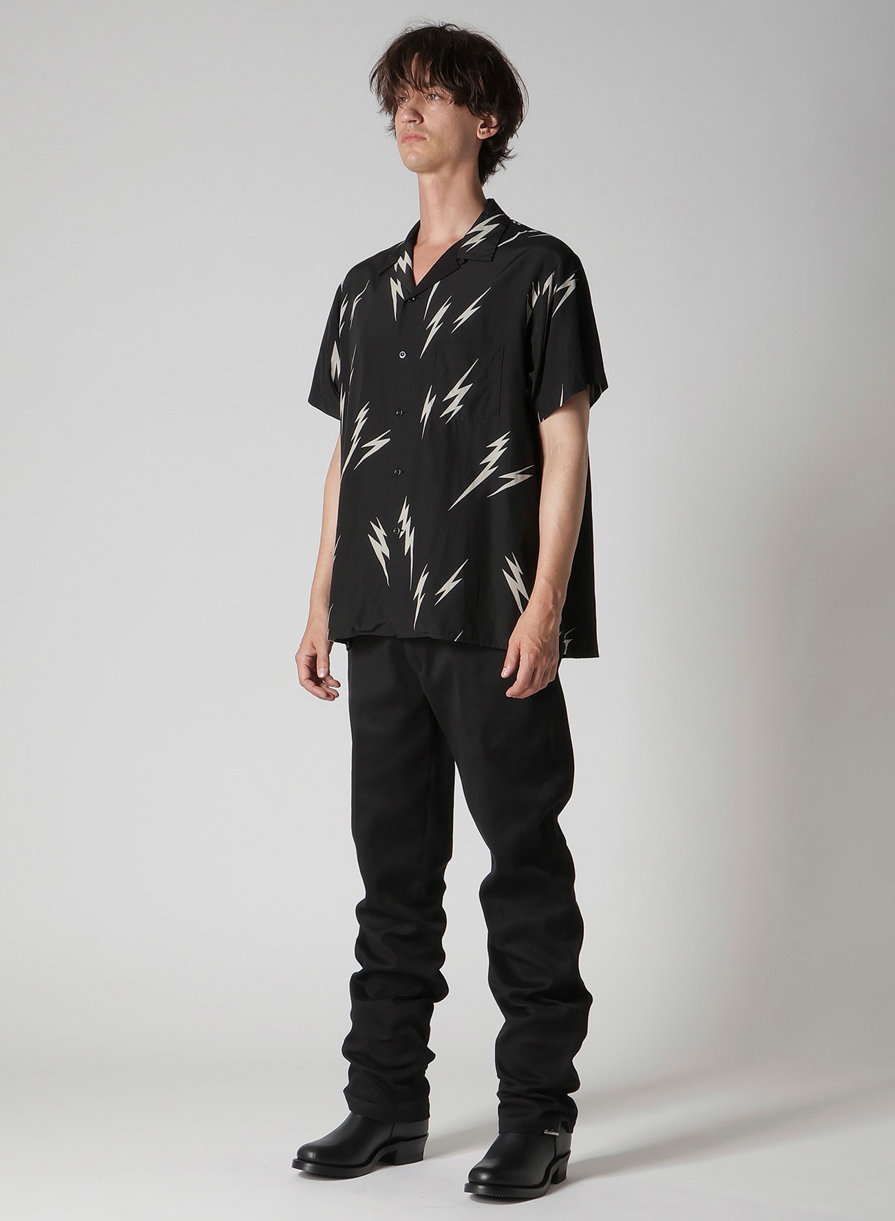 【Y's for men × MASSES】THUNDER BLEACH DYED SHORT SLEEVE SHIRT