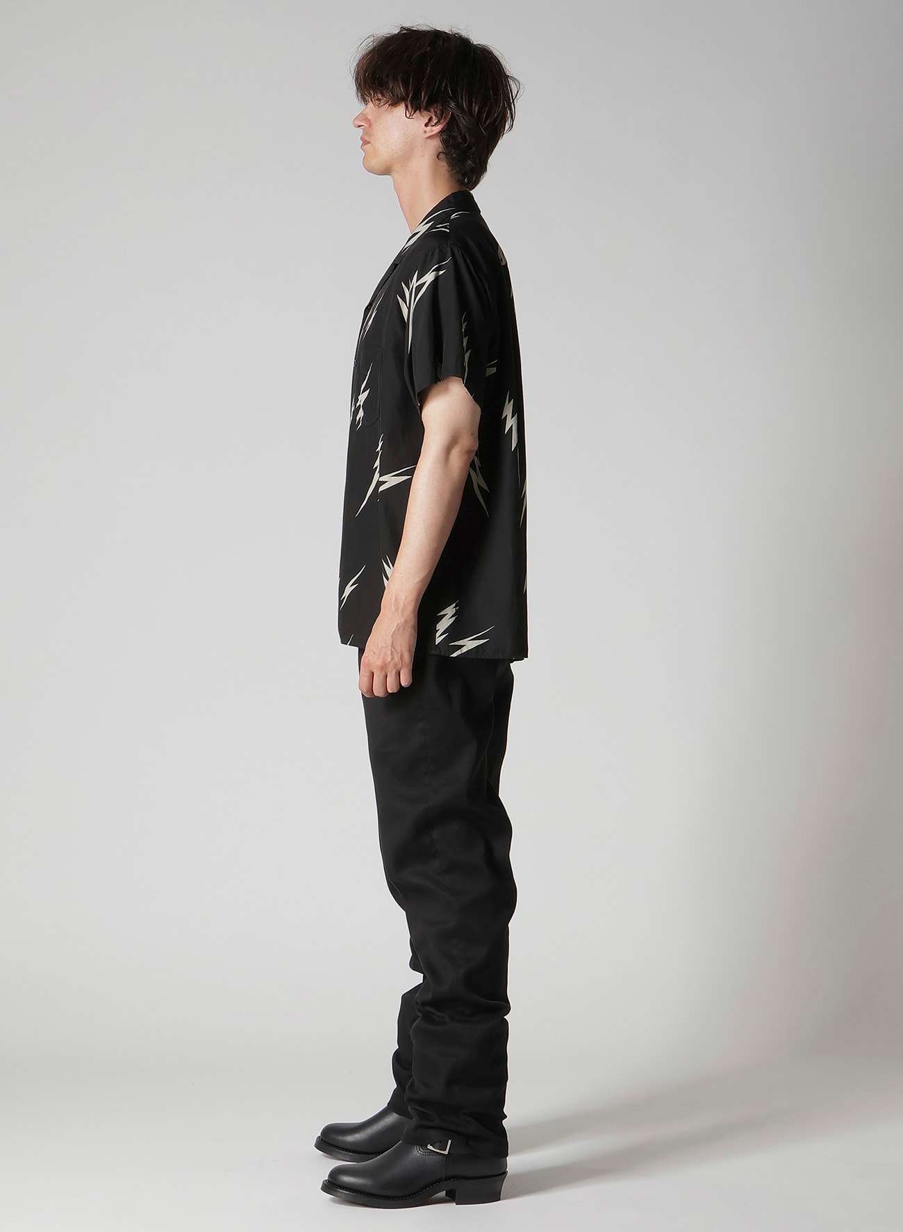 【Y's for men × MASSES】THUNDER BLEACH DYED SHORT SLEEVE SHIRT