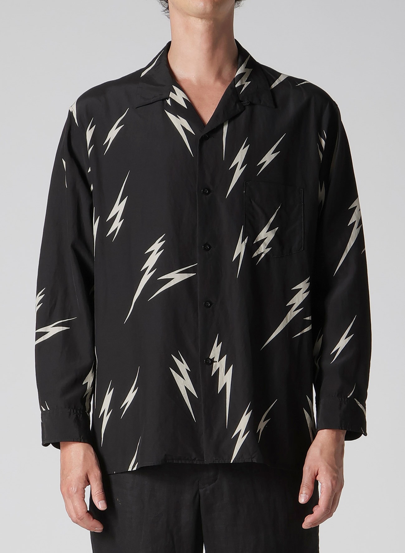 【Y's for men × MASSES】THUNDER BLEACH DYED LONG SLEEVE SHIRT