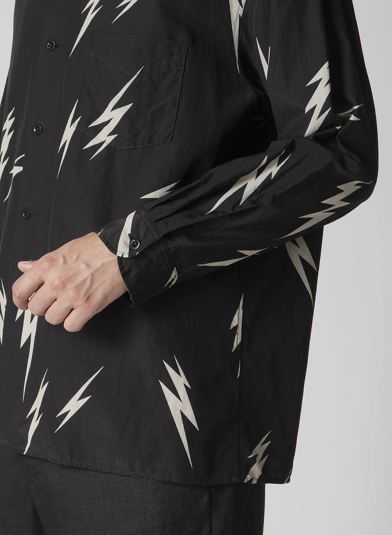 【Y's for men × MASSES】THUNDER BLEACH DYED LONG SLEEVE SHIRT