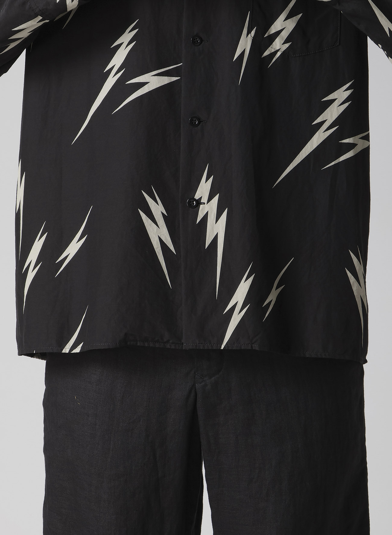 【Y's for men × MASSES】THUNDER BLEACH DYED LONG SLEEVE SHIRT