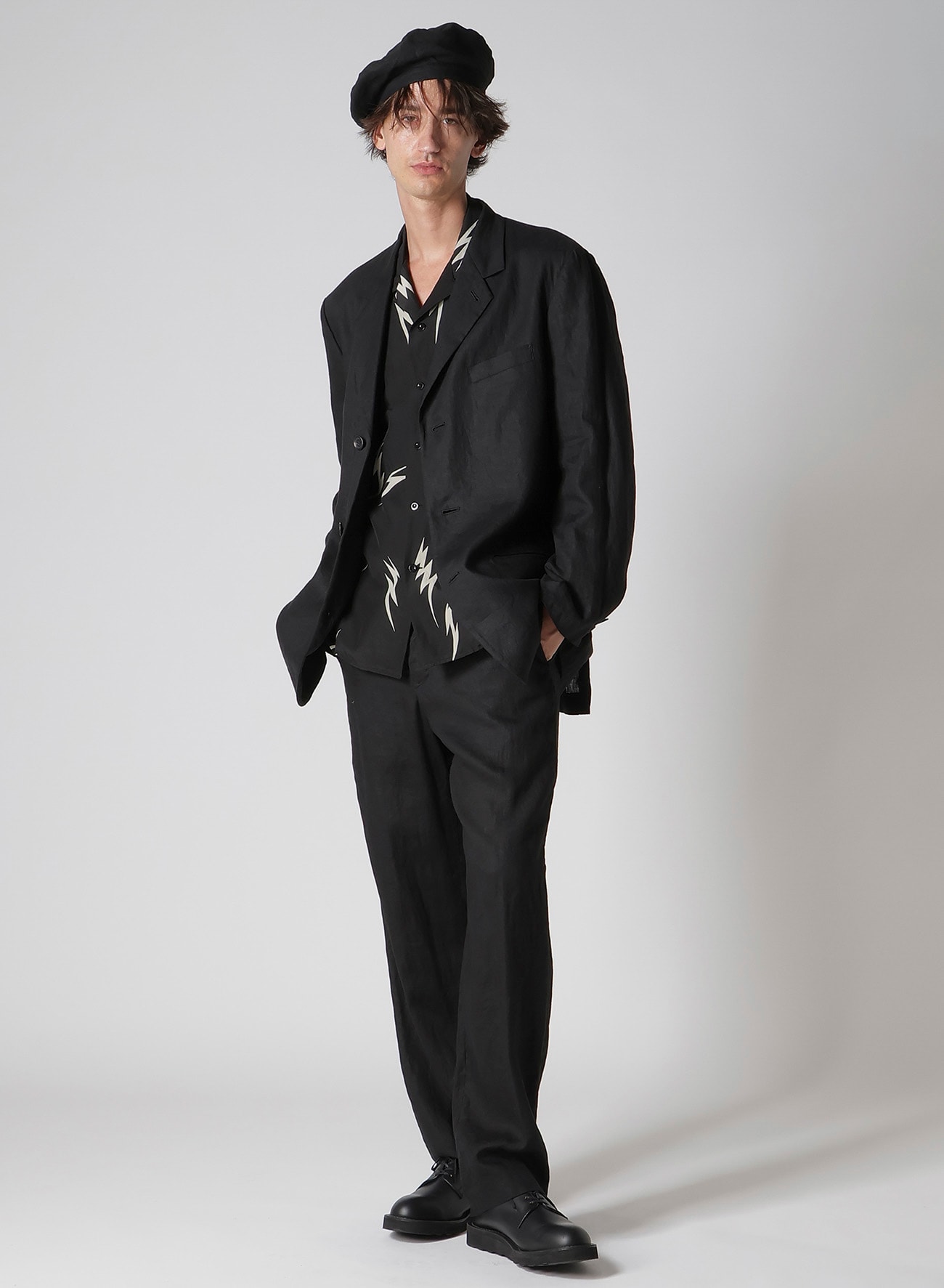 【Y's for men × MASSES】THUNDER BLEACH DYED LONG SLEEVE SHIRT