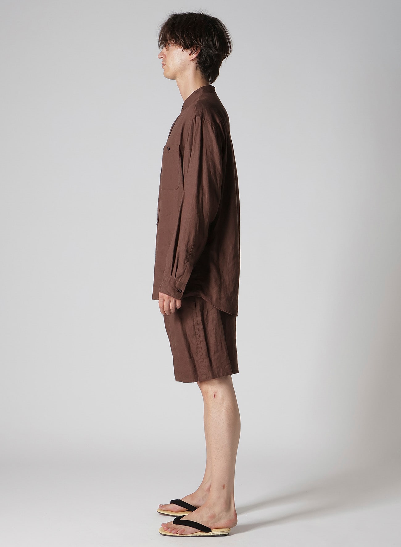 【Y's for men × MASSES】LINEN STAND COLLAR SHIRT