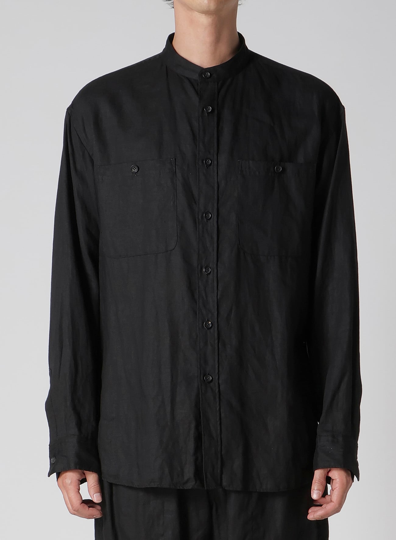 【Y's for men × MASSES】LINEN STAND COLLAR SHIRT