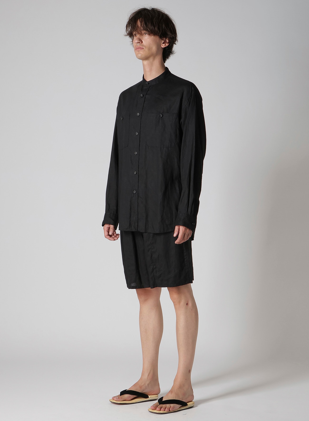 【Y's for men × MASSES】LINEN STAND COLLAR SHIRT