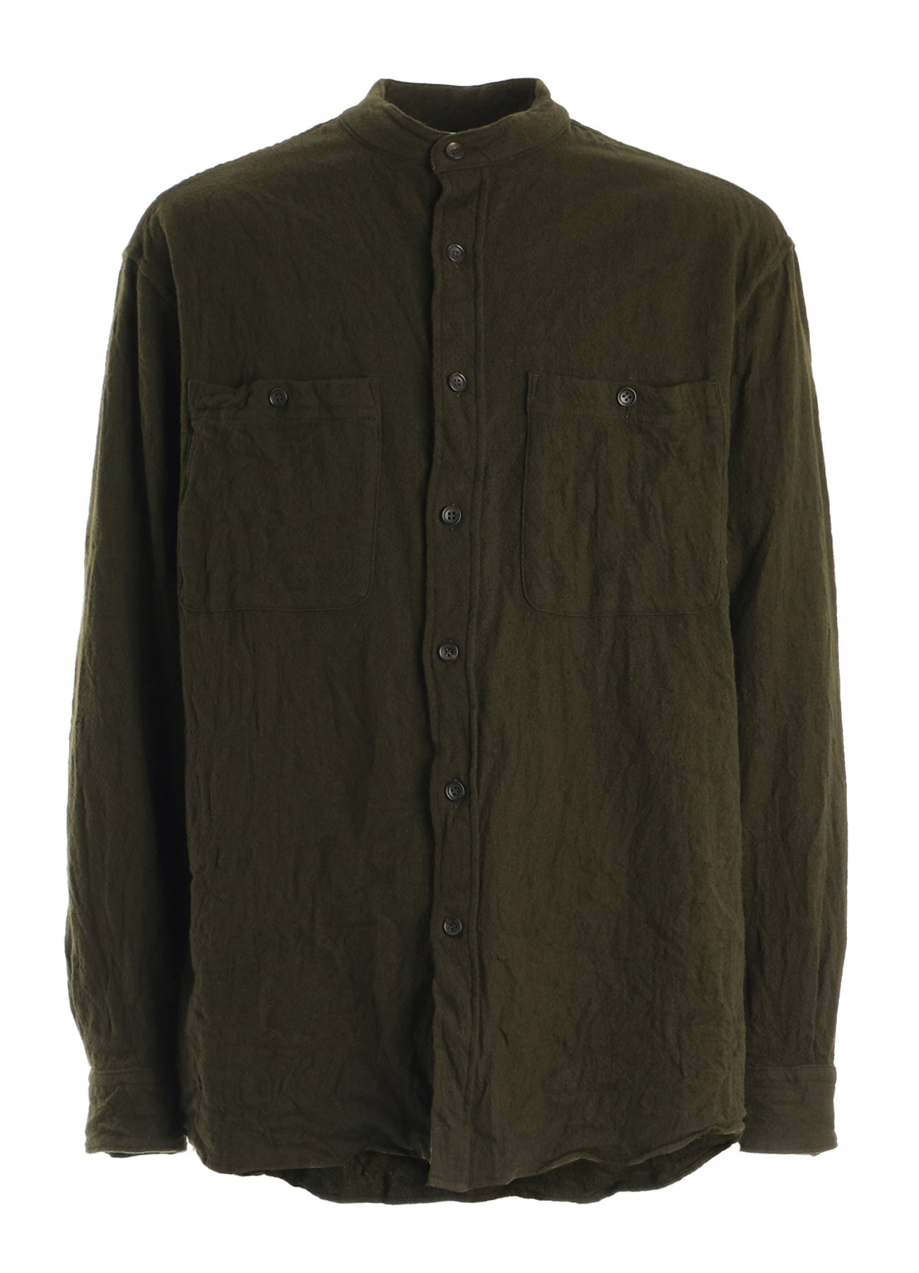 【Y's for men × MASSES】 SHRINK SERGE STAND COLLAR SHIRT