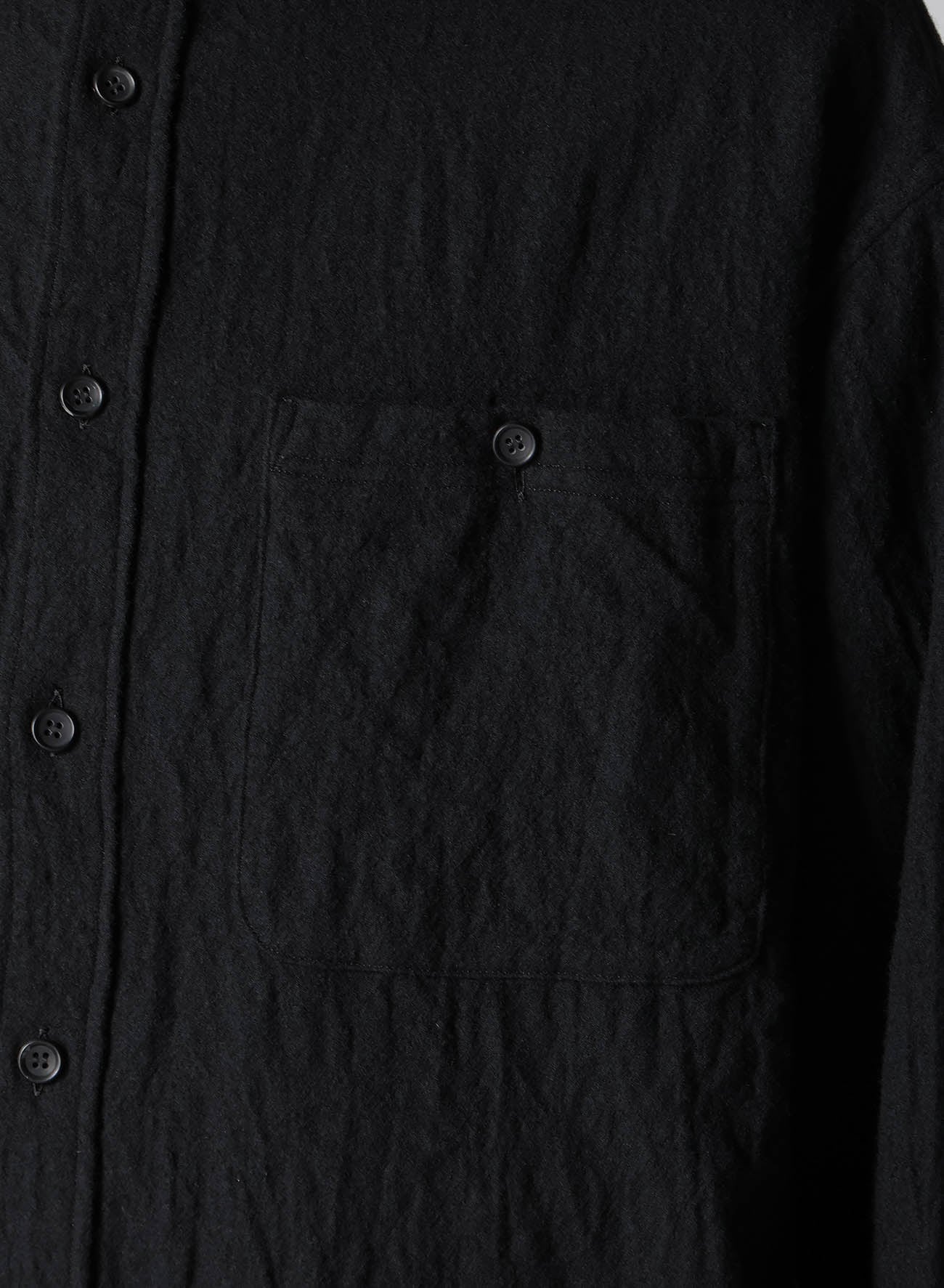 【Y's for men × MASSES】 SHRINK SERGE STAND COLLAR SHIRT