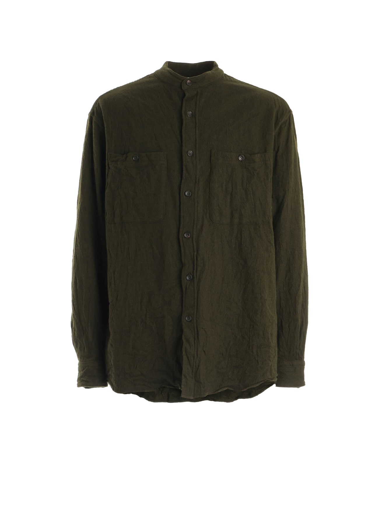 【Y's for men × MASSES】 SHRINK SERGE STAND COLLAR SHIRT