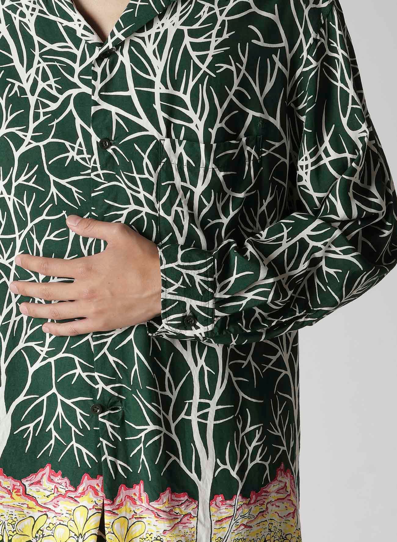 【Y's for men × MASSES】HAWAIIAN LONG SLEEVE SHIRT