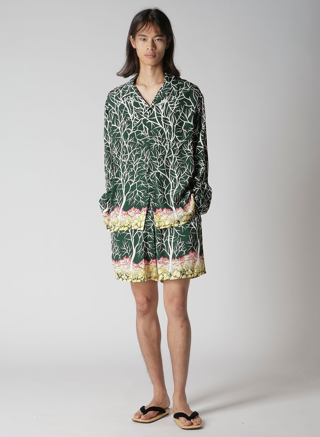 【Y's for men × MASSES】HAWAIIAN LONG SLEEVE SHIRT