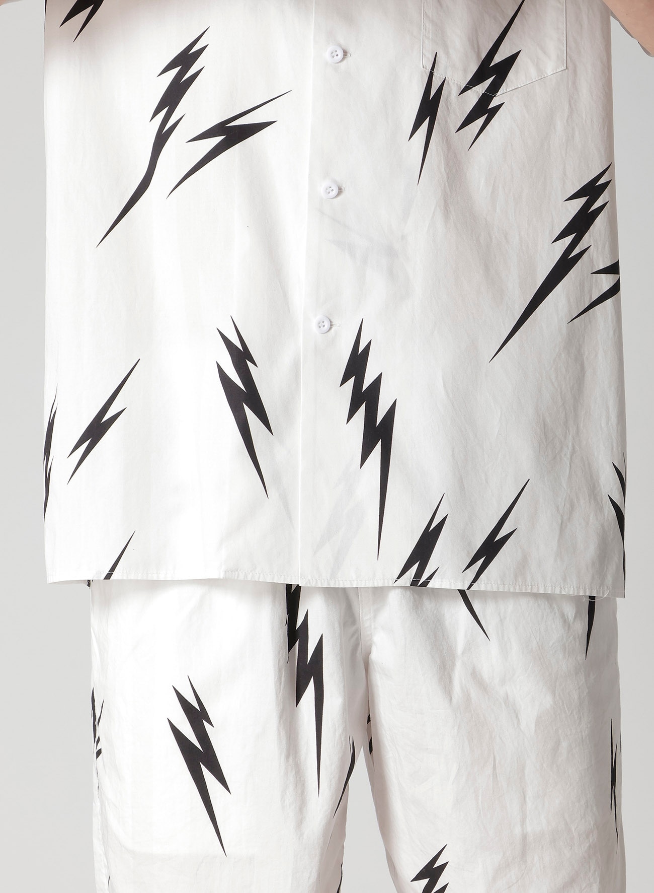 【Y's for men × MASSES】THUNDER PRINT SHORT SLEEVE SHIRT