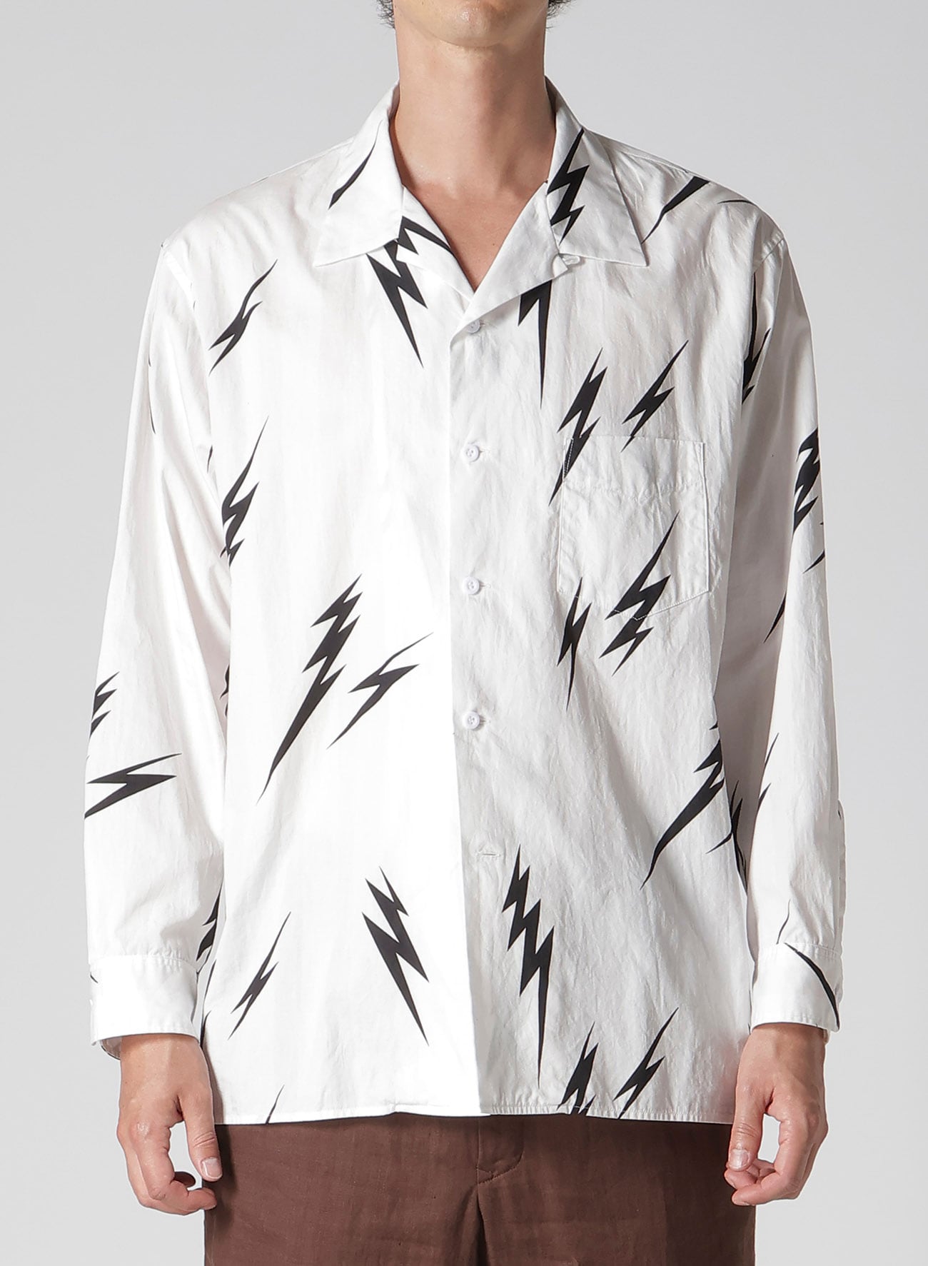 【Y's for men × MASSES】THUNDER PRINT LONG SLEEVE SHIRT