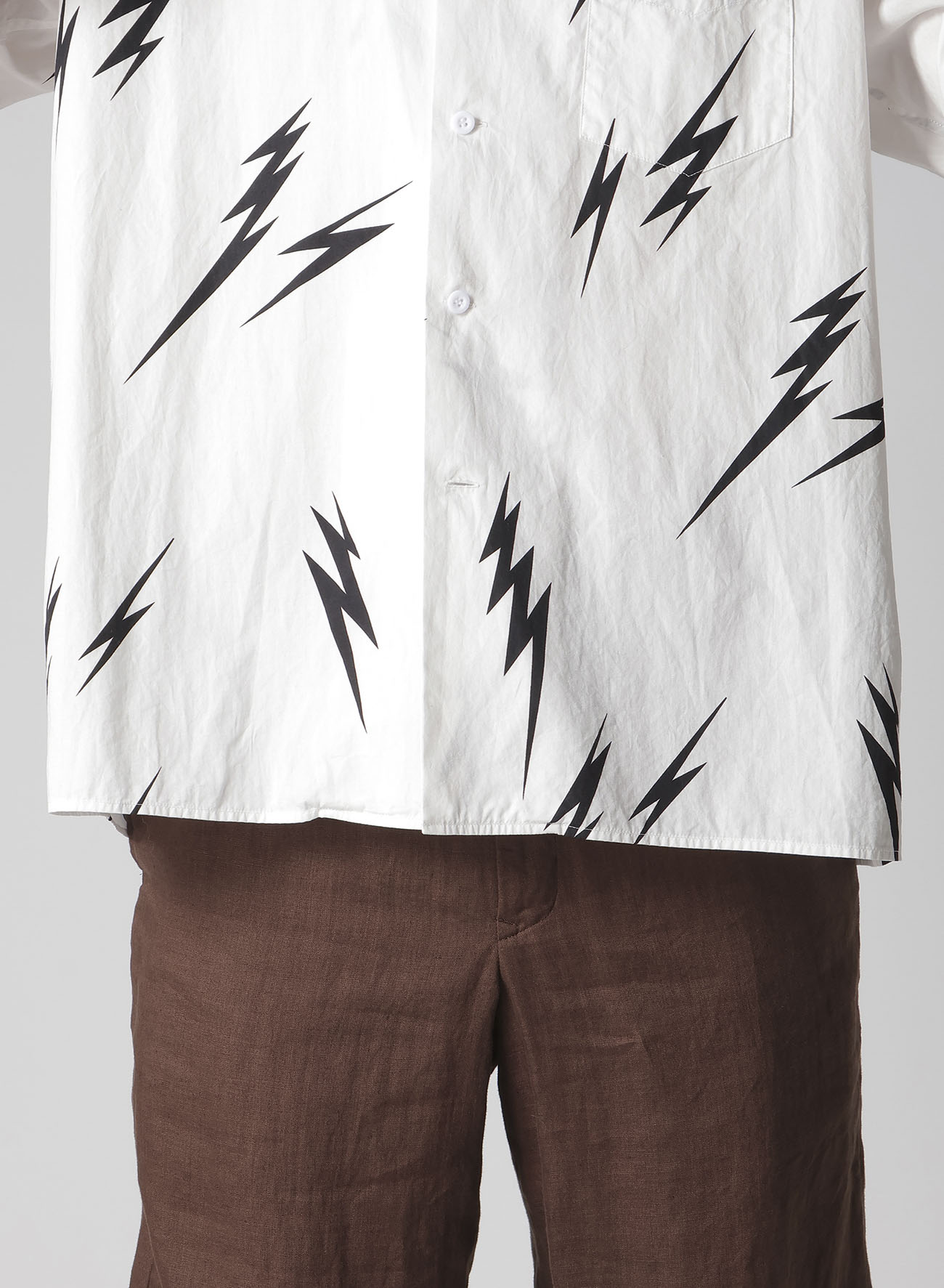 【Y's for men × MASSES】THUNDER PRINT LONG SLEEVE SHIRT