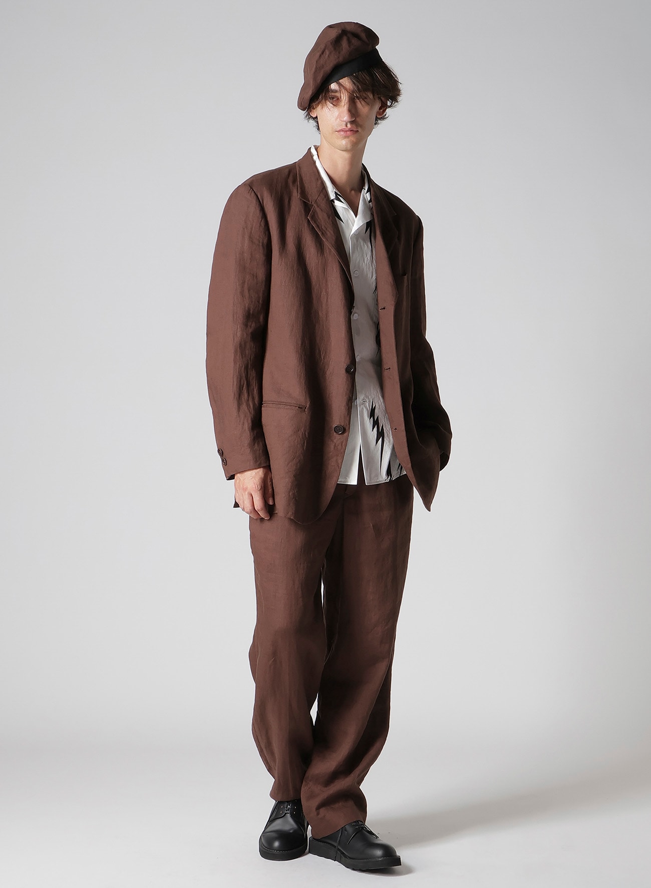 【Y's for men × MASSES】THUNDER PRINT LONG SLEEVE SHIRT