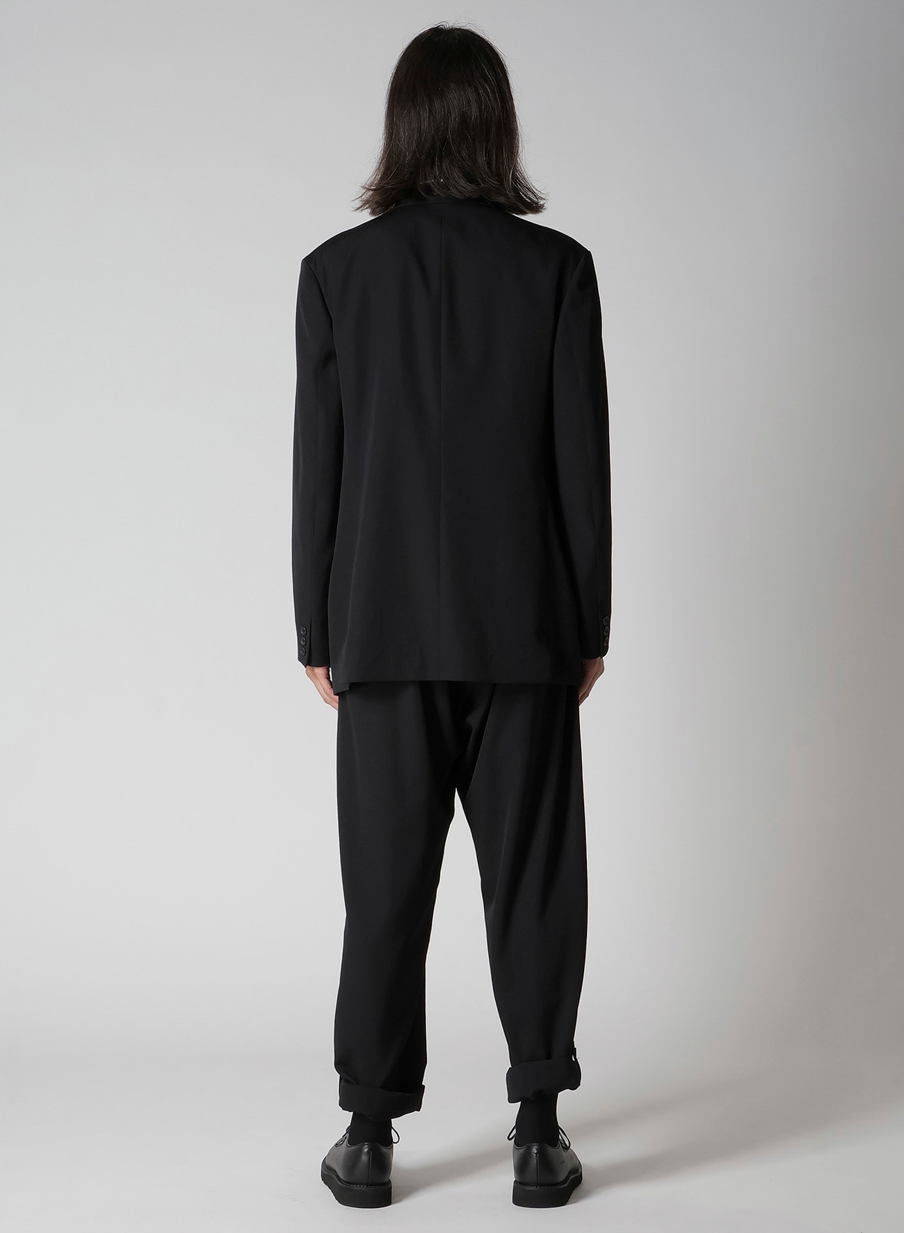 WOOL GABARDINE LEFT AND RIGHT CHANGE POCKET JACKET