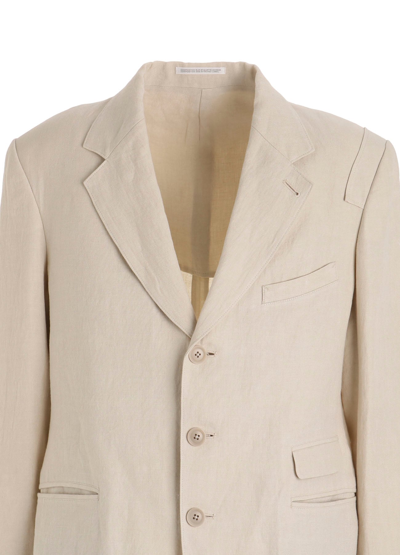 【PIECE UNIQUE】UN-DYED LINEN TWILL PATCH JACKET