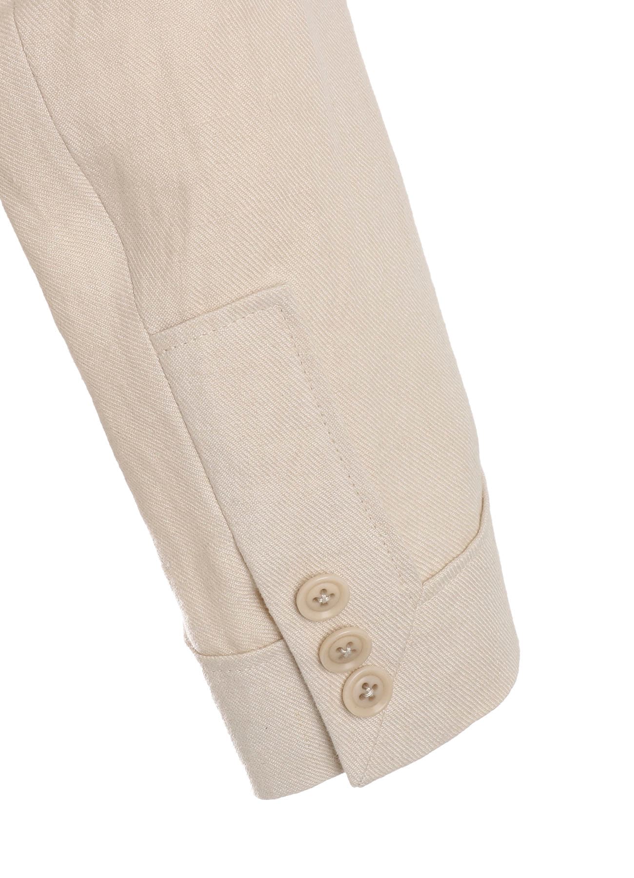 【PIECE UNIQUE】UN-DYED LINEN TWILL PATCH JACKET