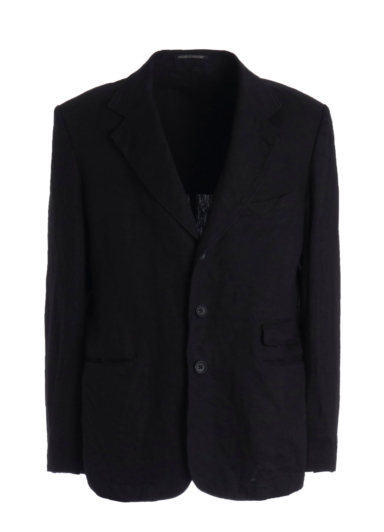 LINEN CHINO JACKET WITH LEFT-SIDE FLAP POCKET