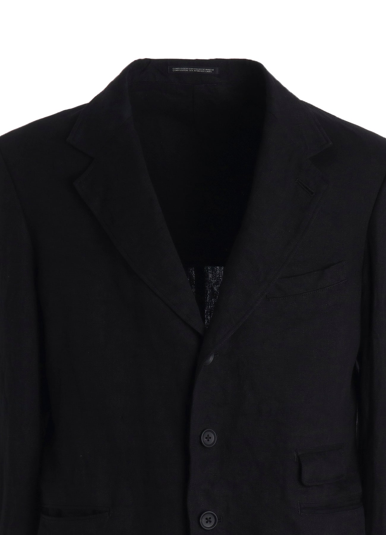 LINEN CHINO JACKET WITH LEFT-SIDE FLAP POCKET
