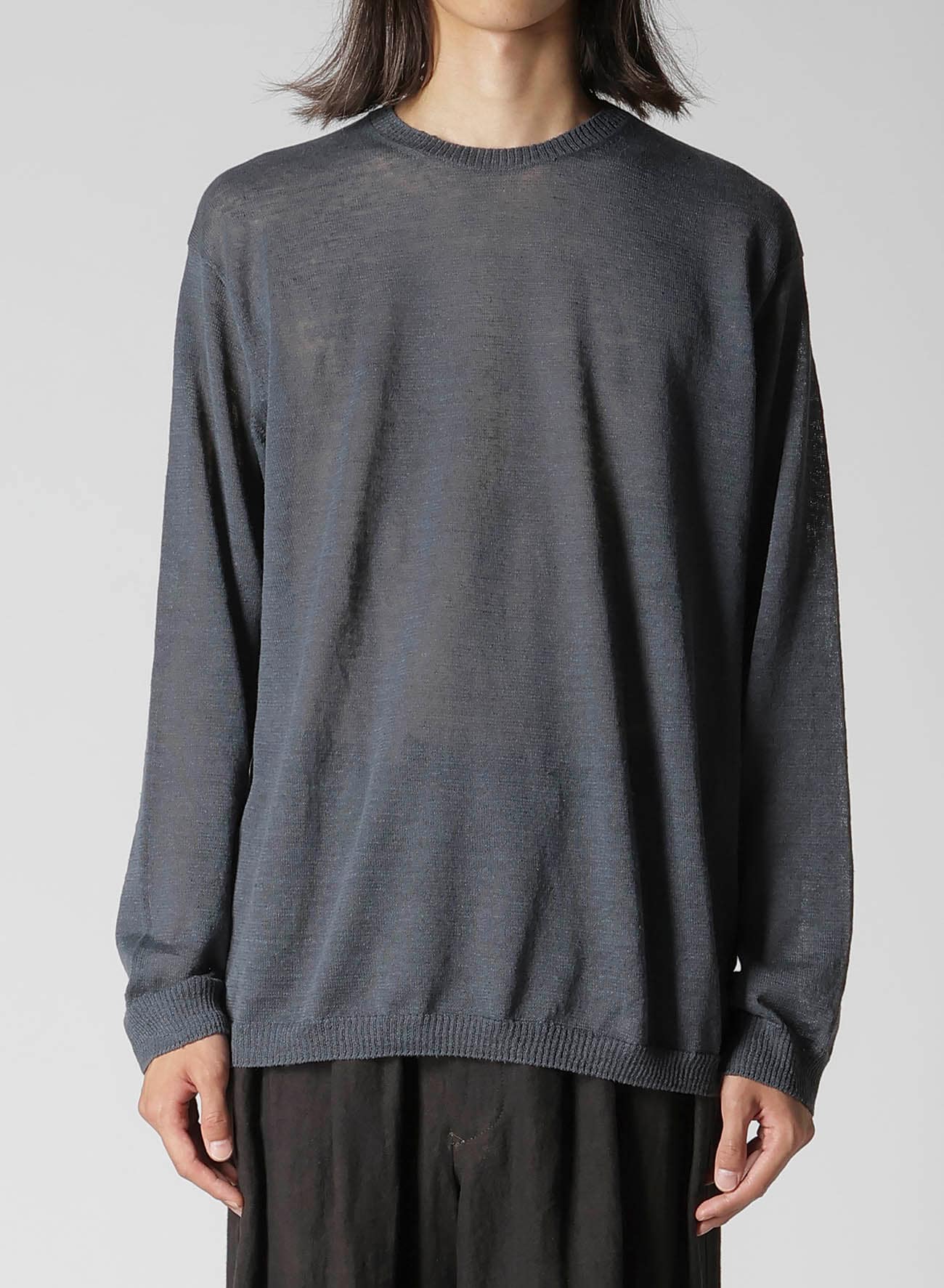 12G1PLY PLAIN STITCH ROUND NECK PULLOVER