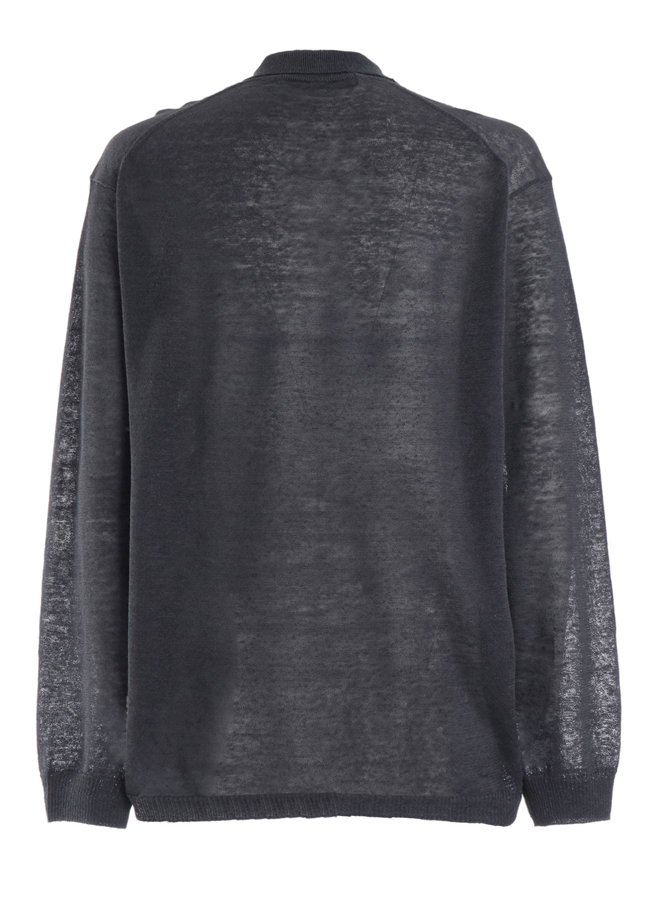 12G1PLY PLAIN STITCH POLO COLLAR PULLOVER