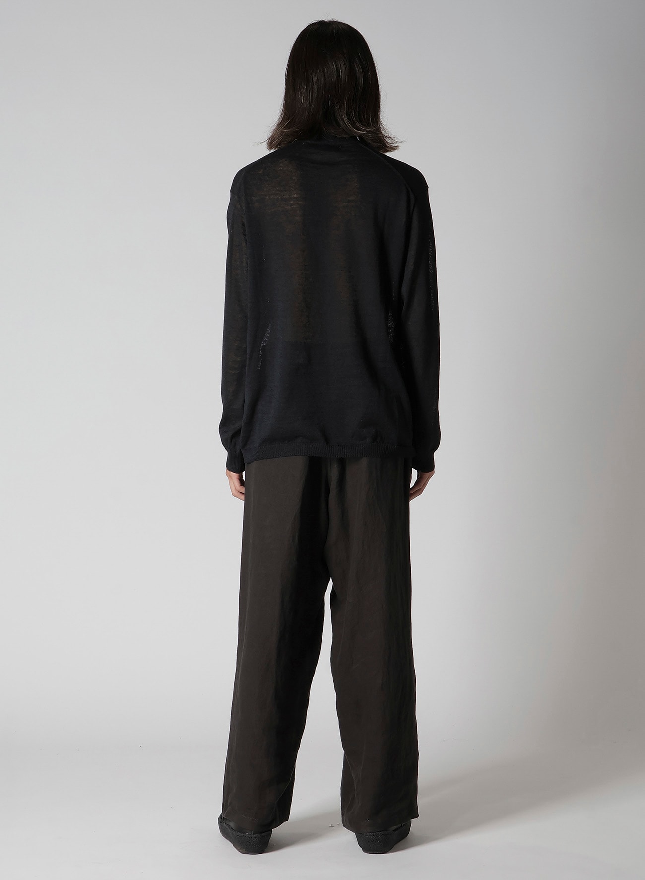 12G1PLY PLAIN STITCH POLO COLLAR PULLOVER