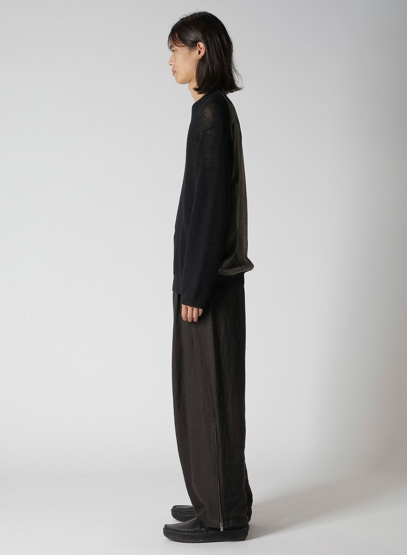 Y's for men BIG LOGO ROUND NECK PULLOVER