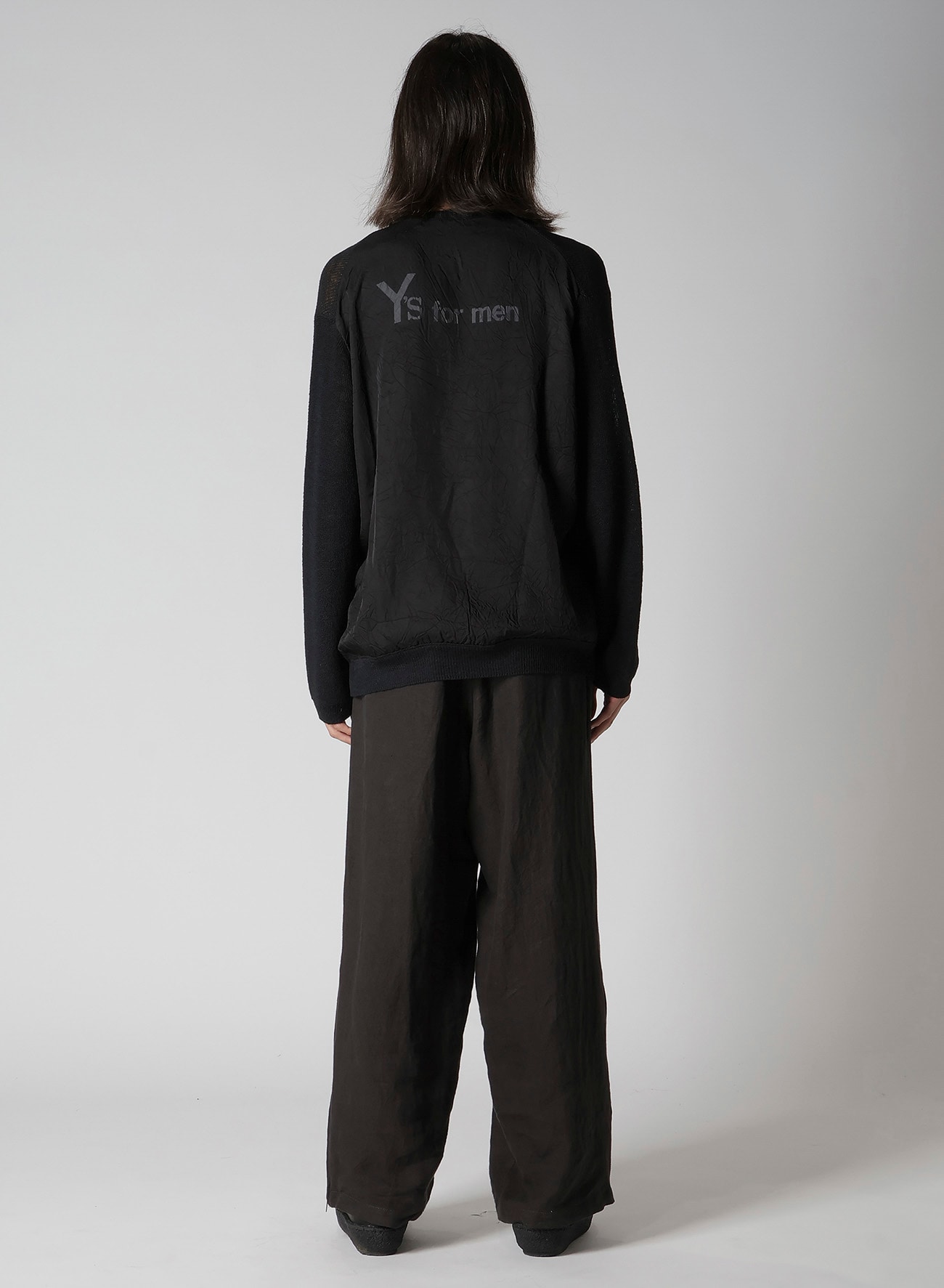 Y's for men BIG LOGO ROUND NECK PULLOVER