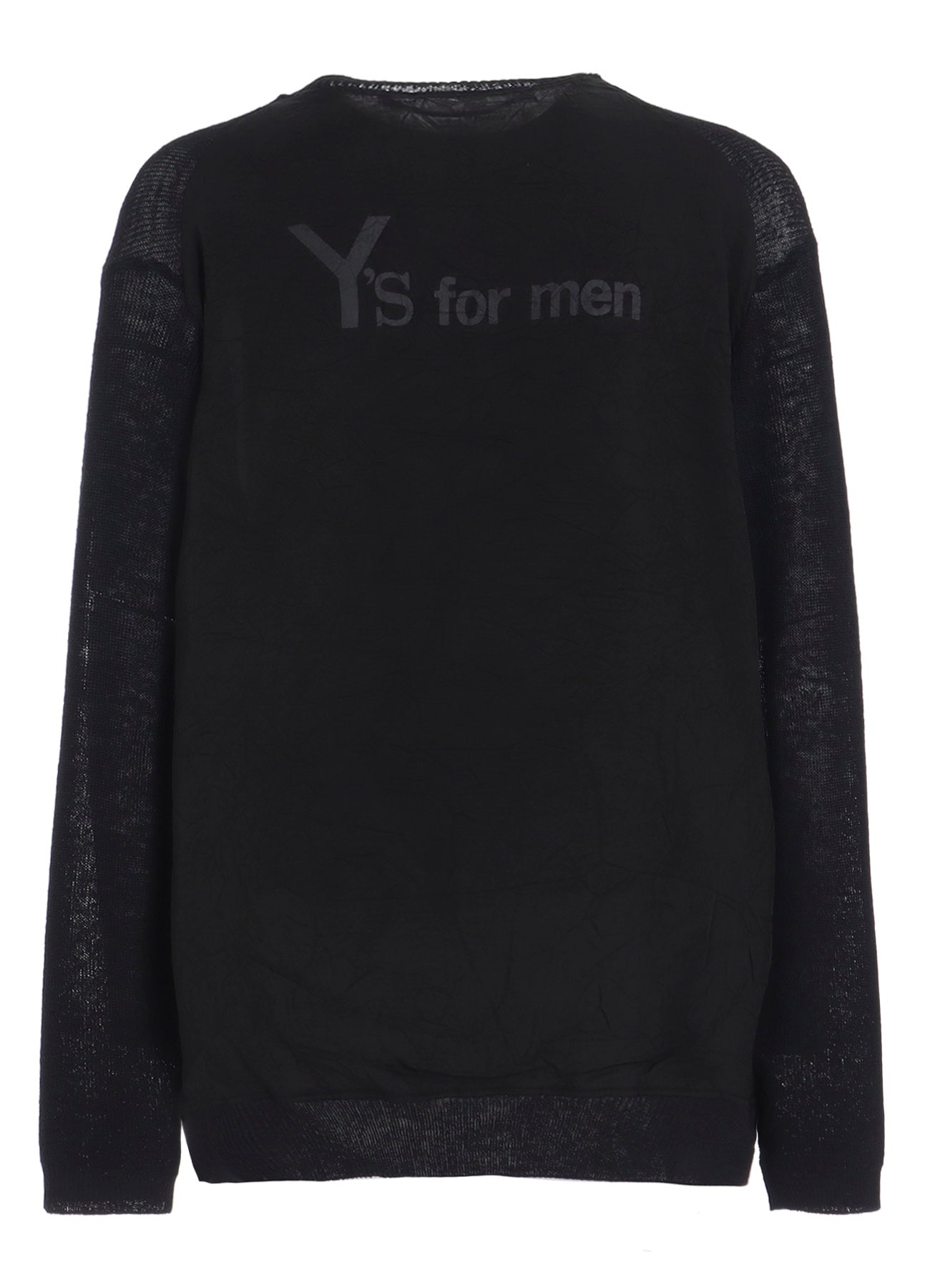 Y's for men BIG LOGO ROUND NECK PULLOVER