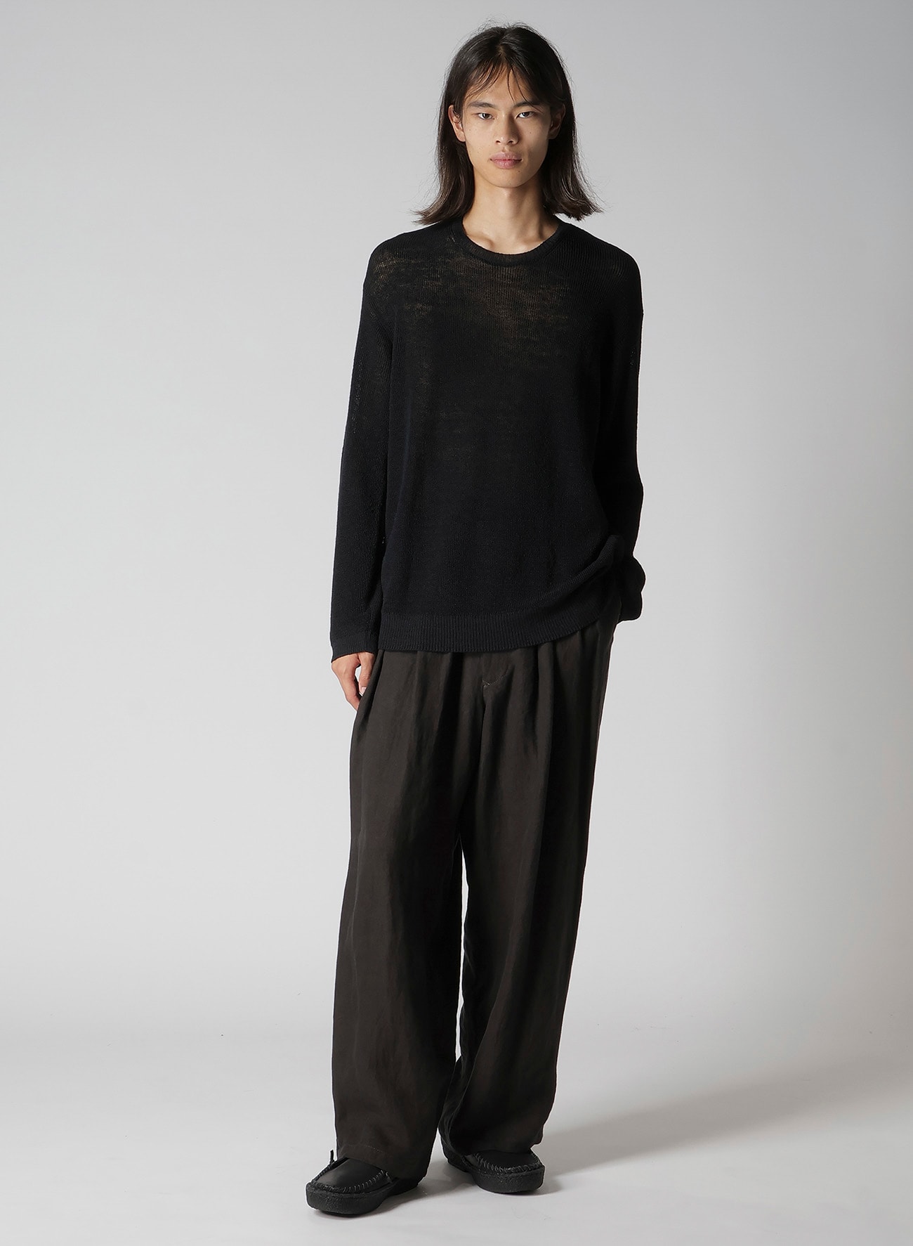 Y's for men BIG LOGO ROUND NECK PULLOVER