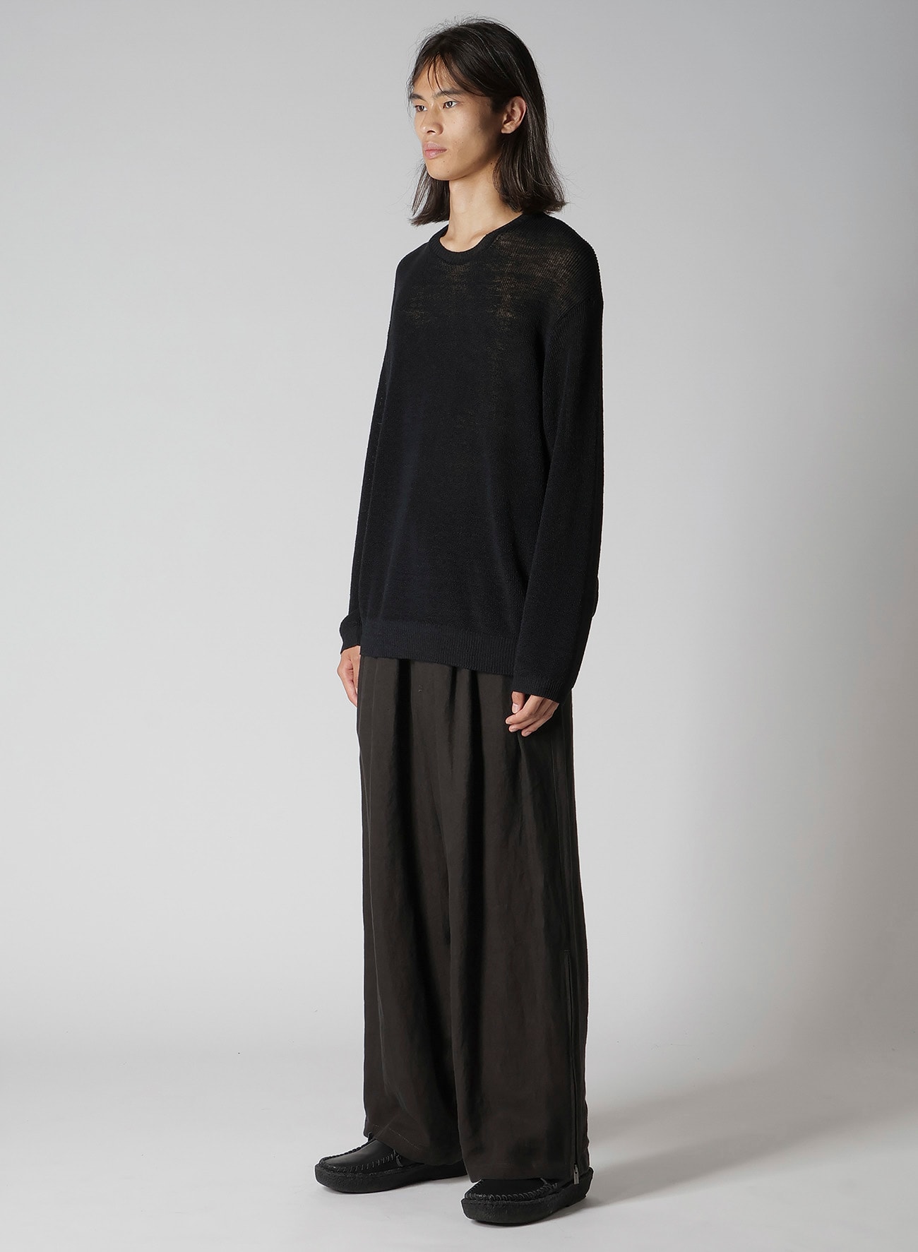 Y's for men BIG LOGO ROUND NECK PULLOVER