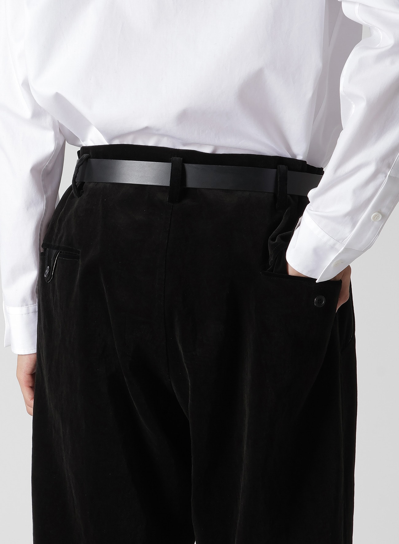 DOUBLE FACE HEM TAB PANTS