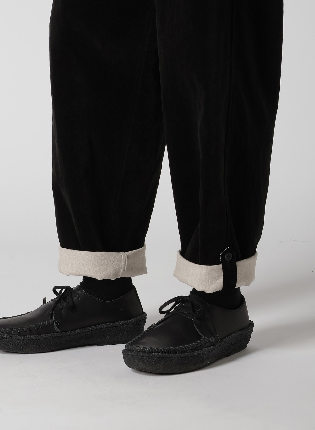 DOUBLE FACE HEM TAB PANTS