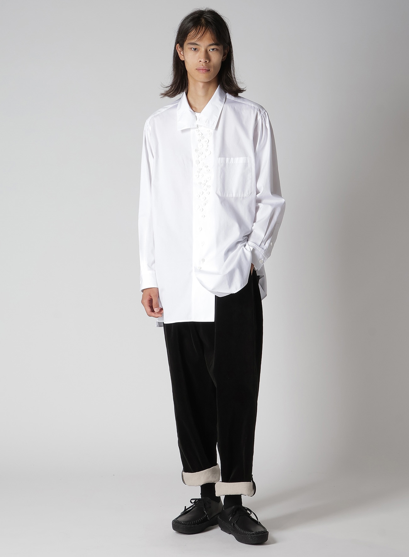 DOUBLE FACE HEM TAB PANTS