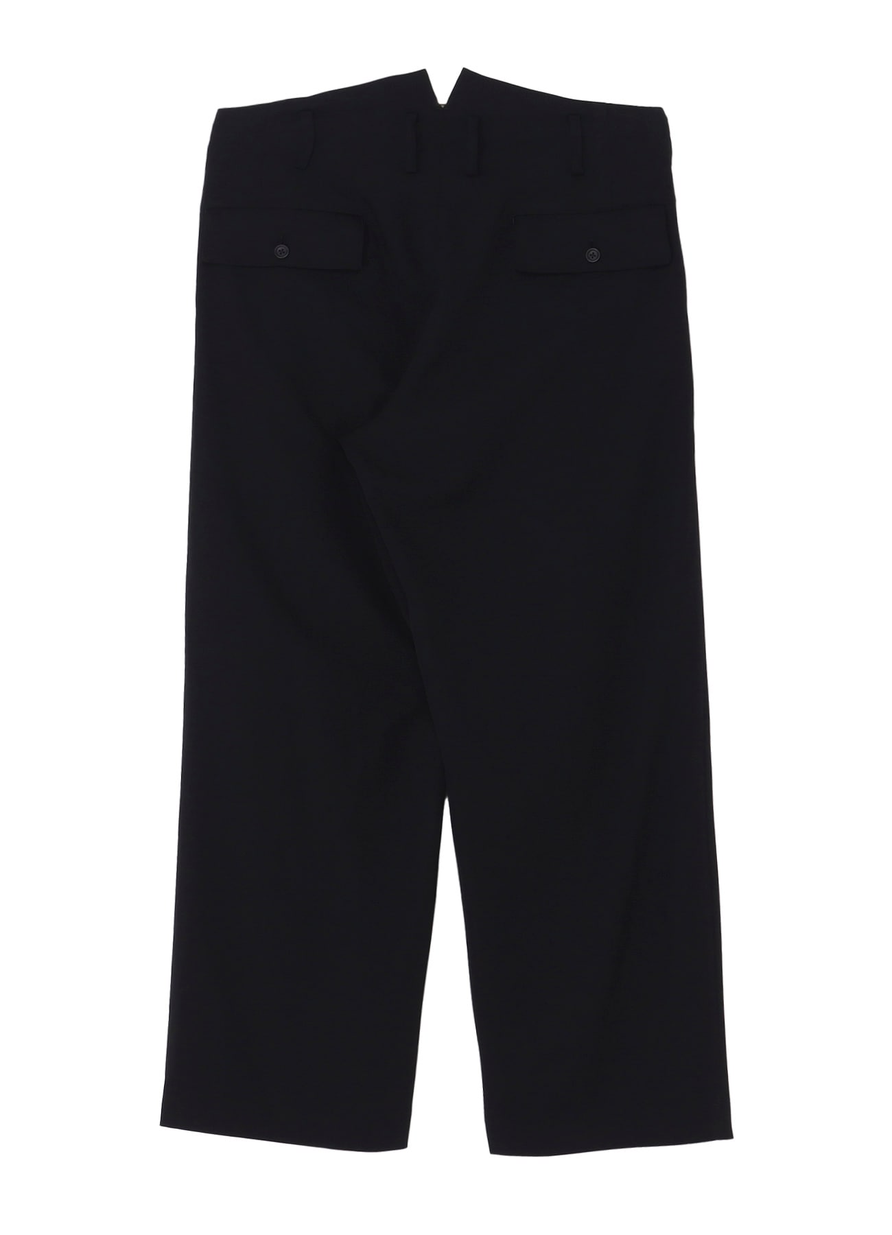 WOOL GABARDINE COIN POCKET TUCK PANTS