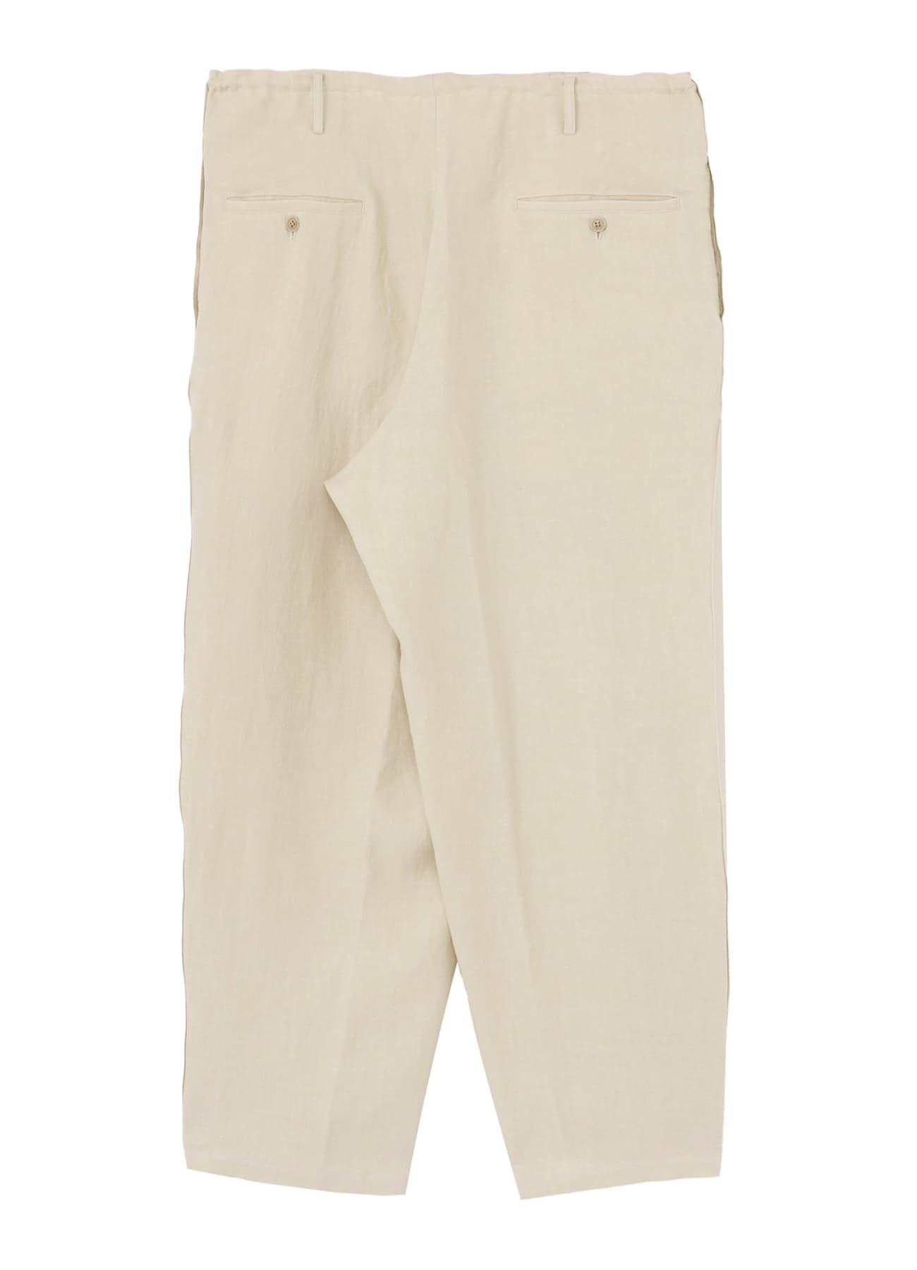 UN-DYED LINEN TWILL SIDE TAPE PANTS