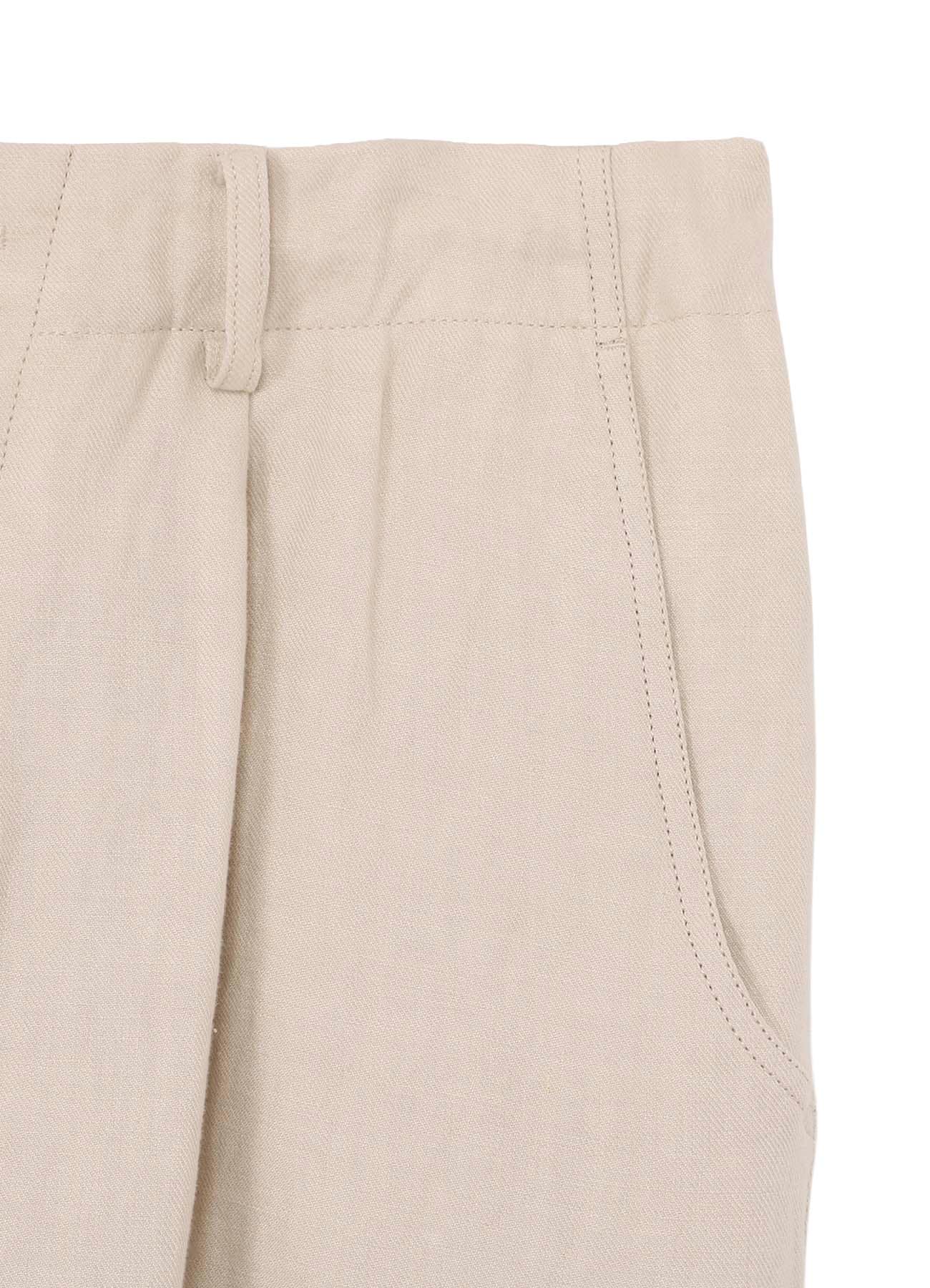 【PIECE UNIQUE】UN-DYED LINEN TWILL SIDE-ZIP PANTS
