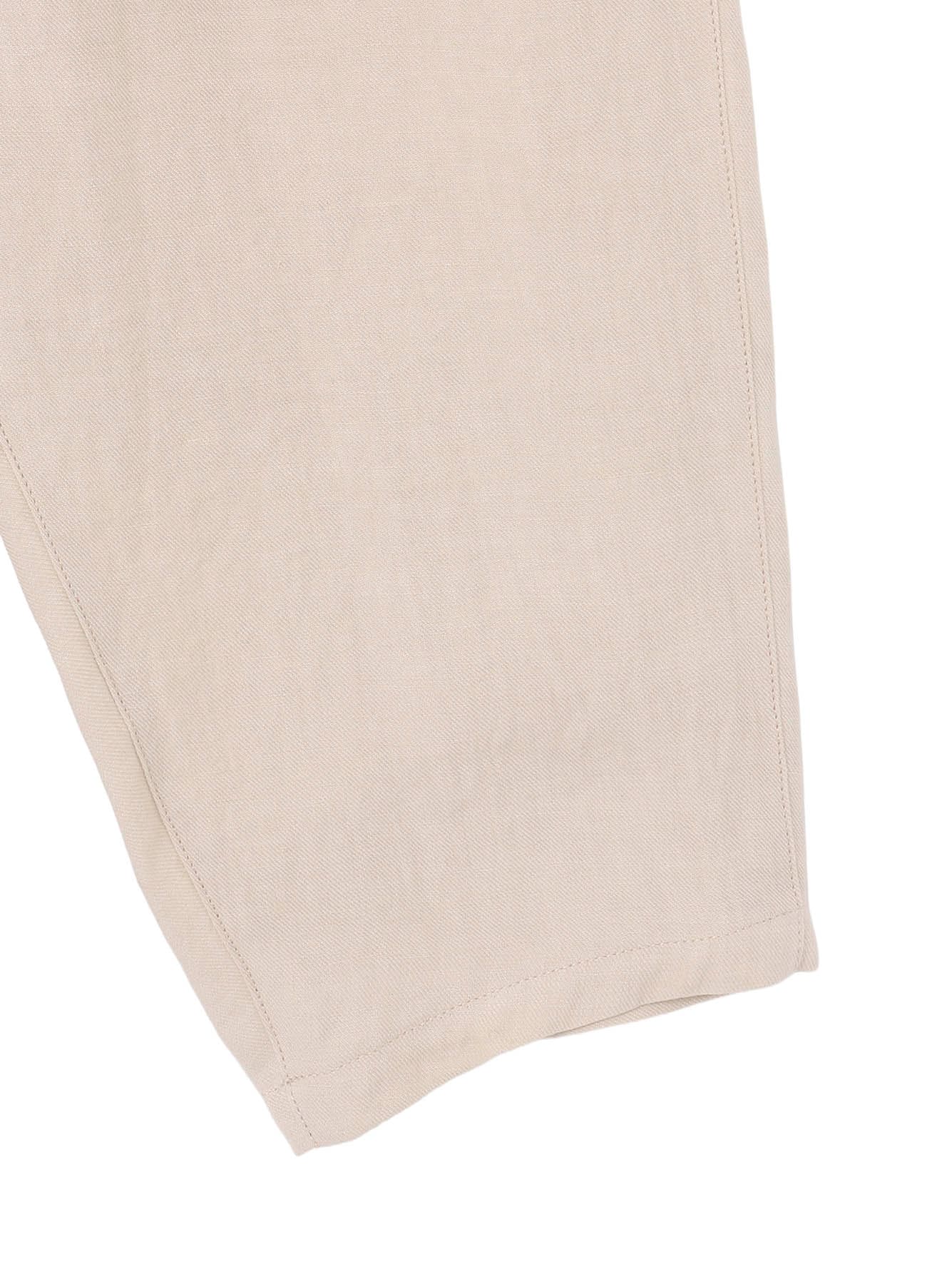 【PIECE UNIQUE】UN-DYED LINEN TWILL SIDE-ZIP PANTS