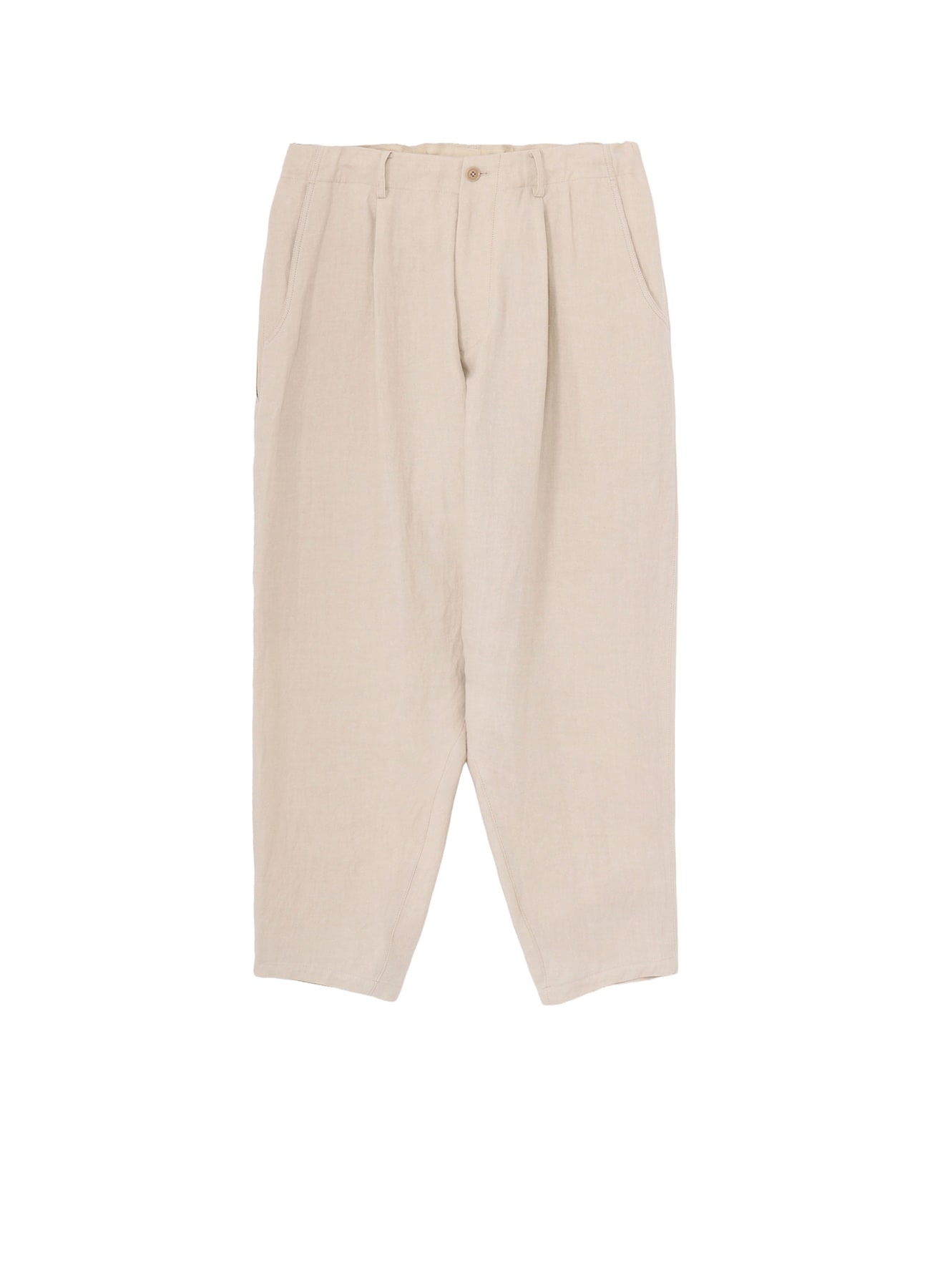 【PIECE UNIQUE】UN-DYED LINEN TWILL SIDE-ZIP PANTS