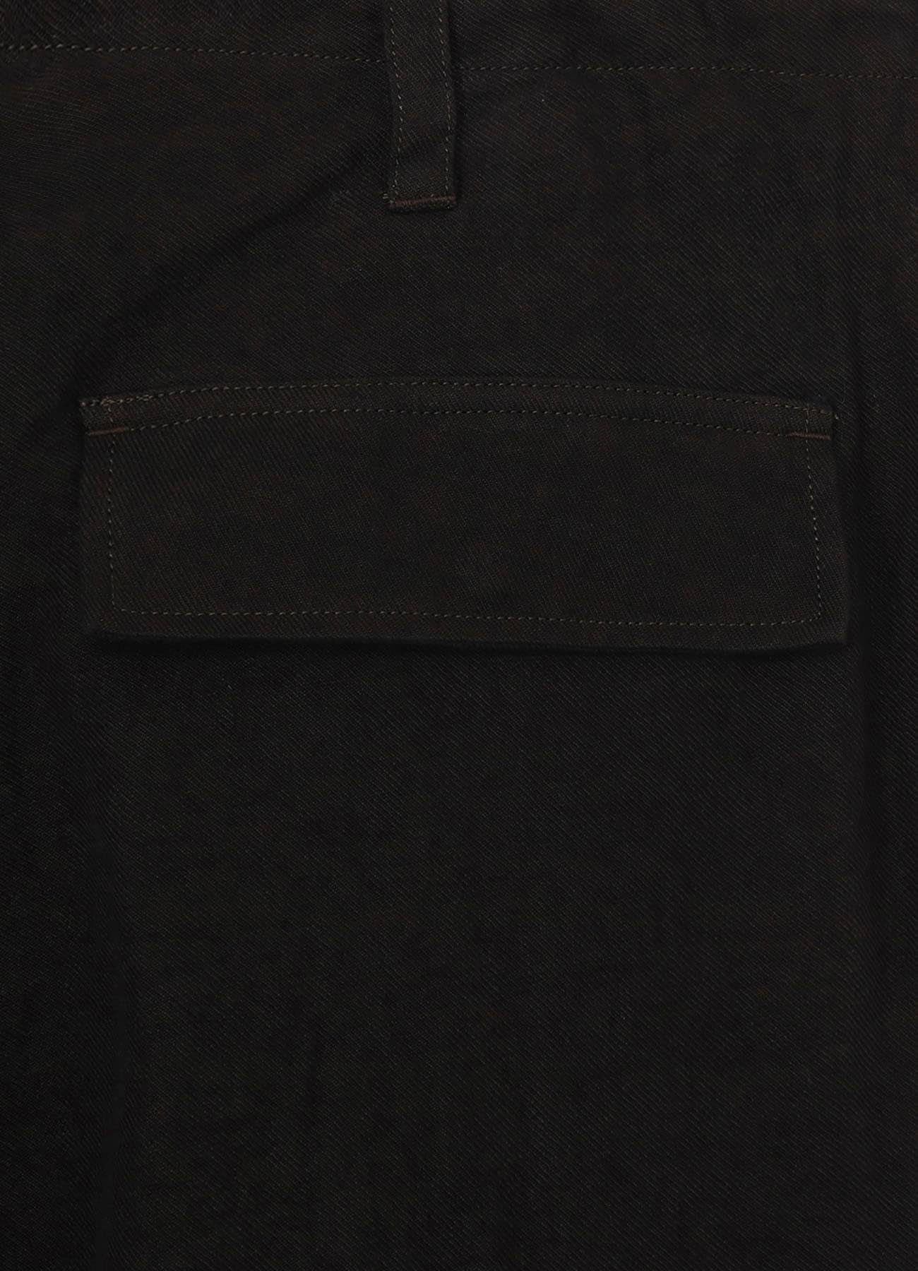 【PIECE UNIQUE】LINEN TWILL HEM-ZIP CARGO PANTS