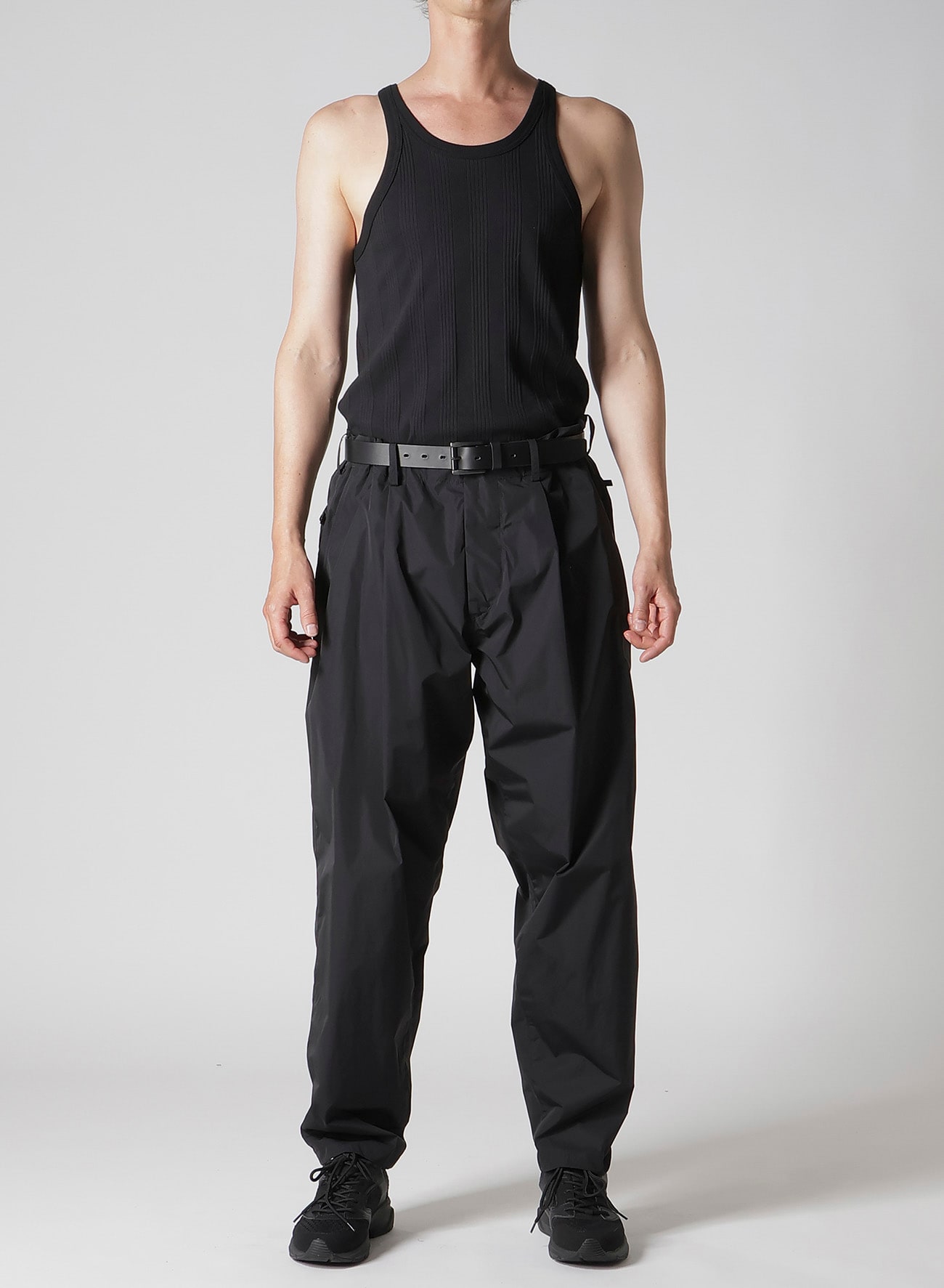 NYLON TAFFETA SIDE ZIP PANTS
