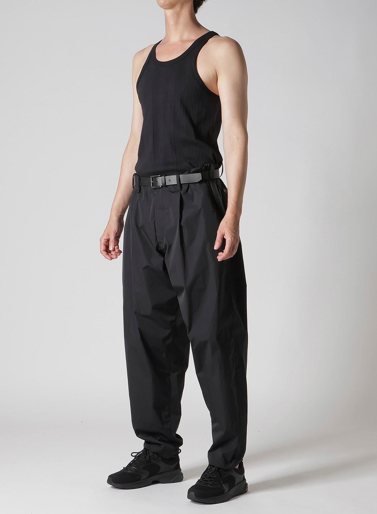 NYLON TAFFETA SIDE ZIP PANTS