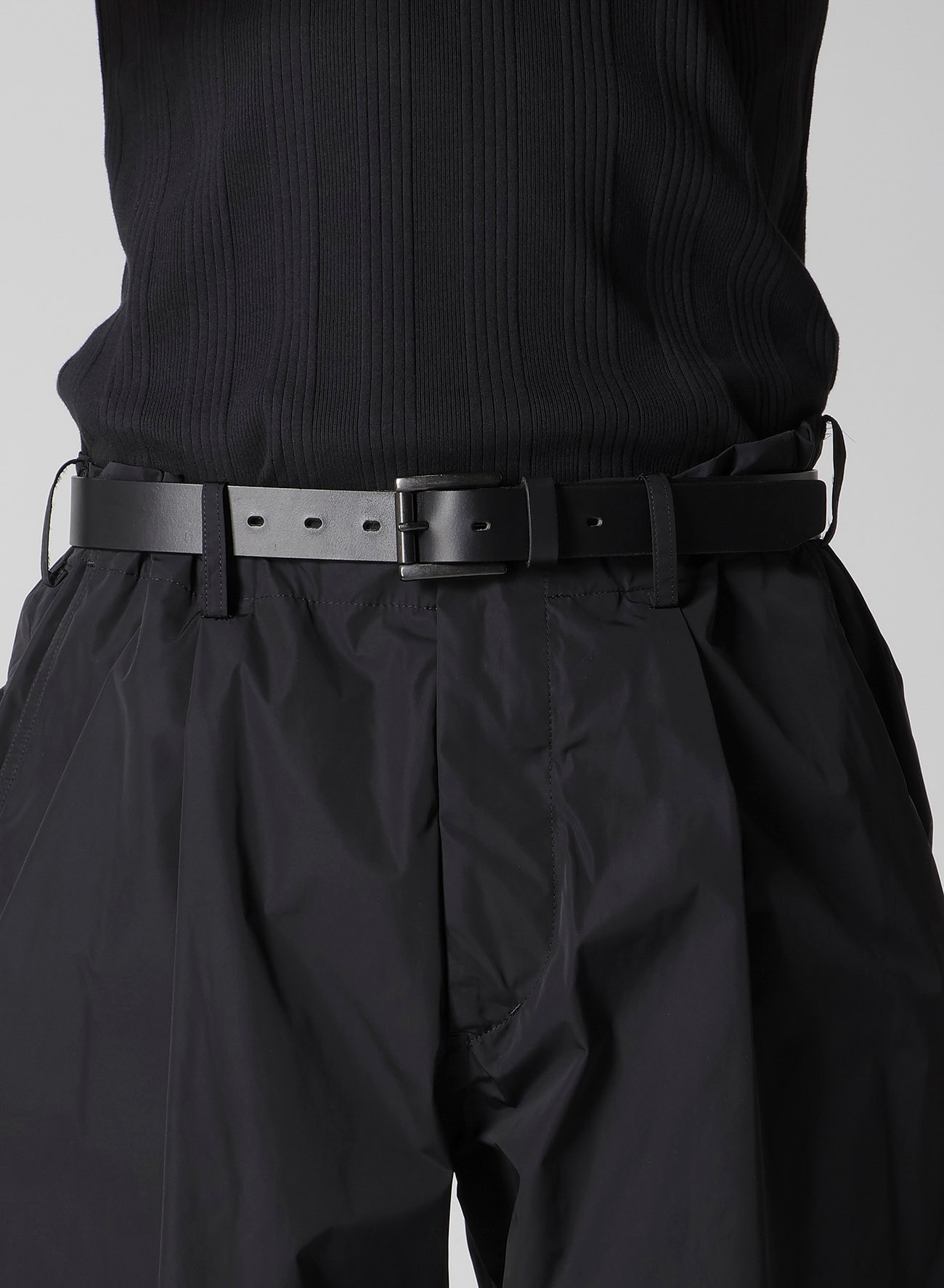 NYLON TAFFETA SIDE ZIP PANTS