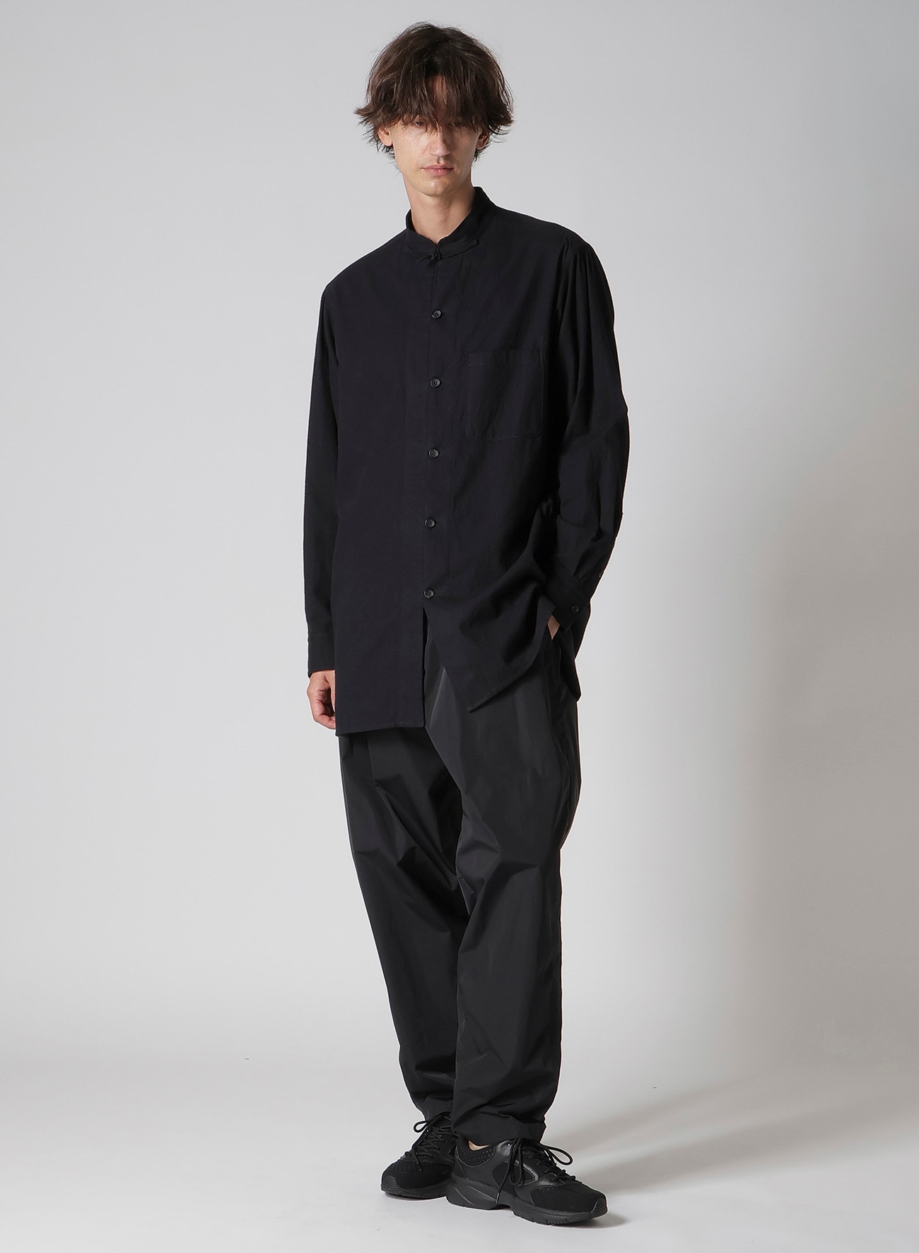 NYLON TAFFETA SIDE ZIP PANTS