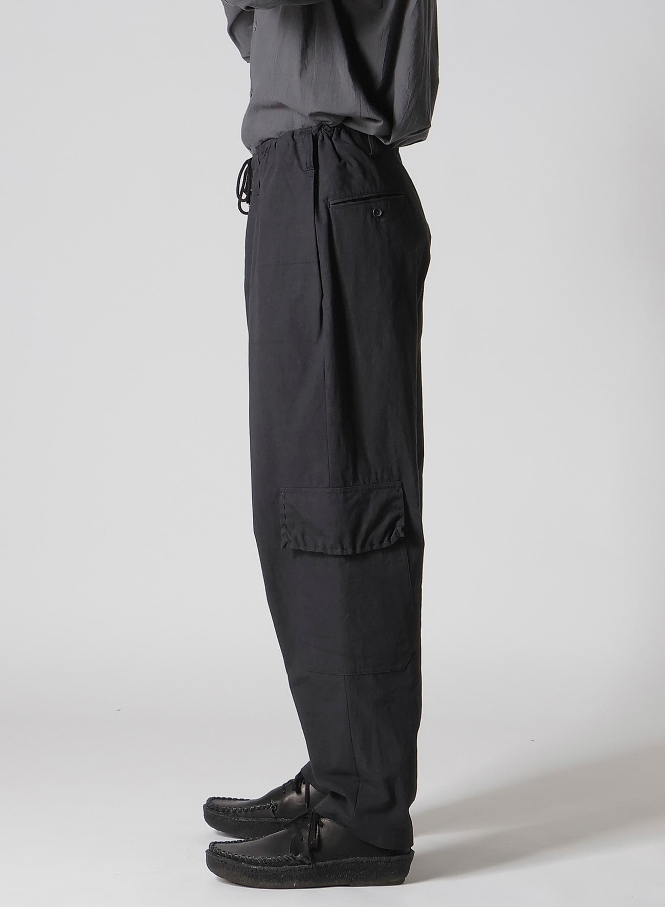 HAND STITCH SIDE TUCK STRING PANTS